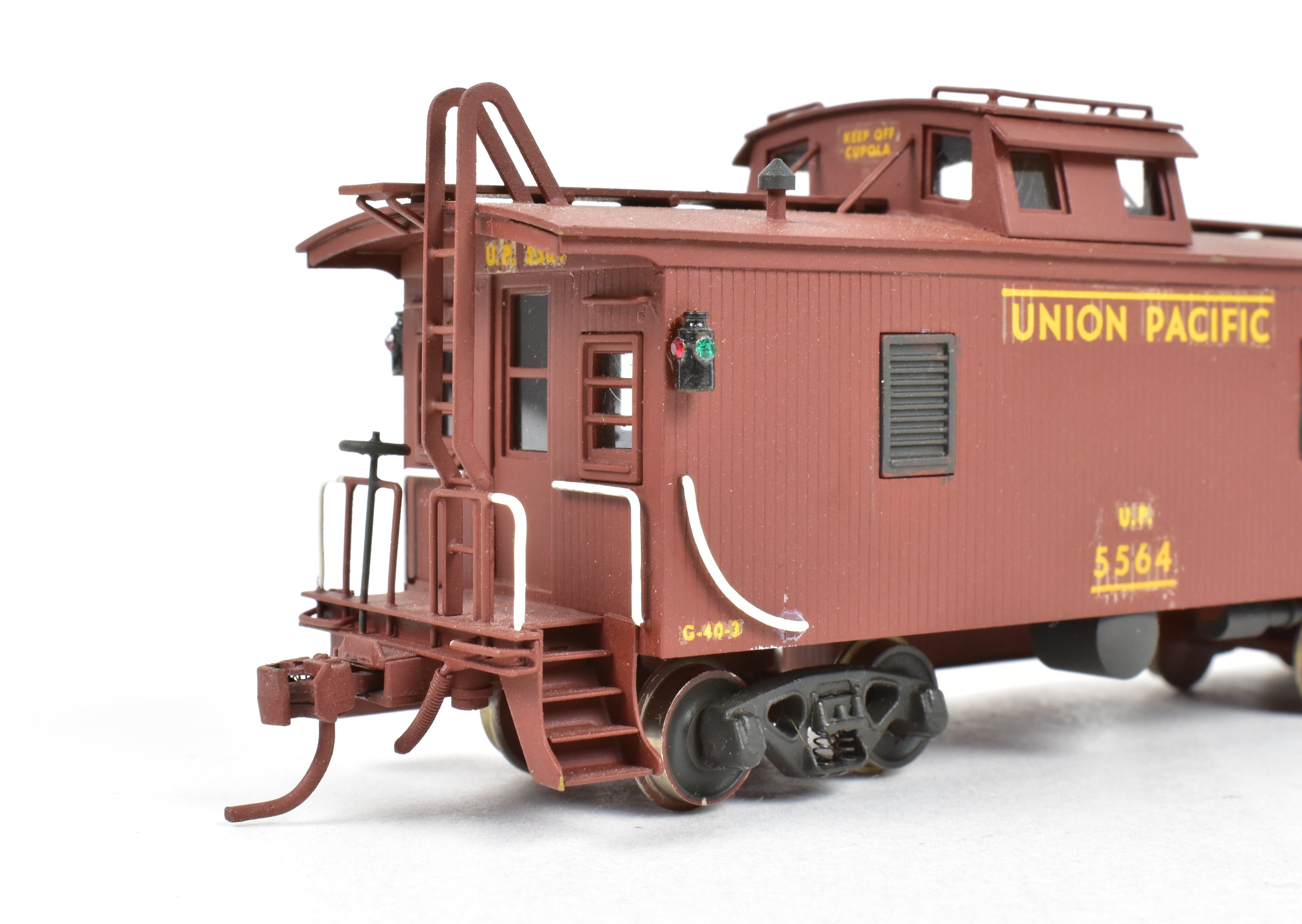 HO Scale Custom Painted Union Pacific CA-1 Wood Caboose by Trains, Inc.