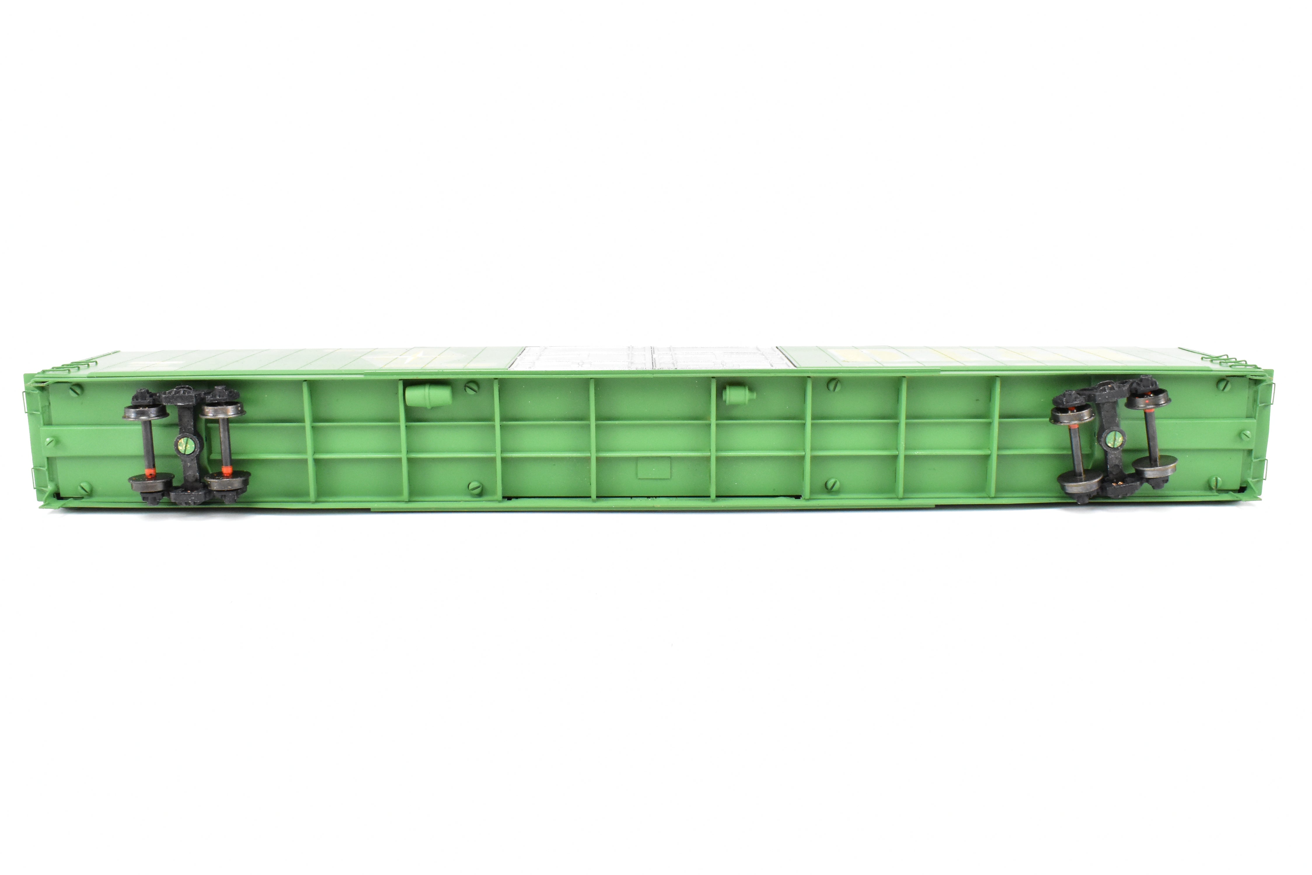 HO Scale Brass Model Trains - Detroit Toledo & Ironton (DT&I) 86 Foot High - Cube Boxcar, Custom - Painted in Lime Green, Model Number CP DT&I 26201