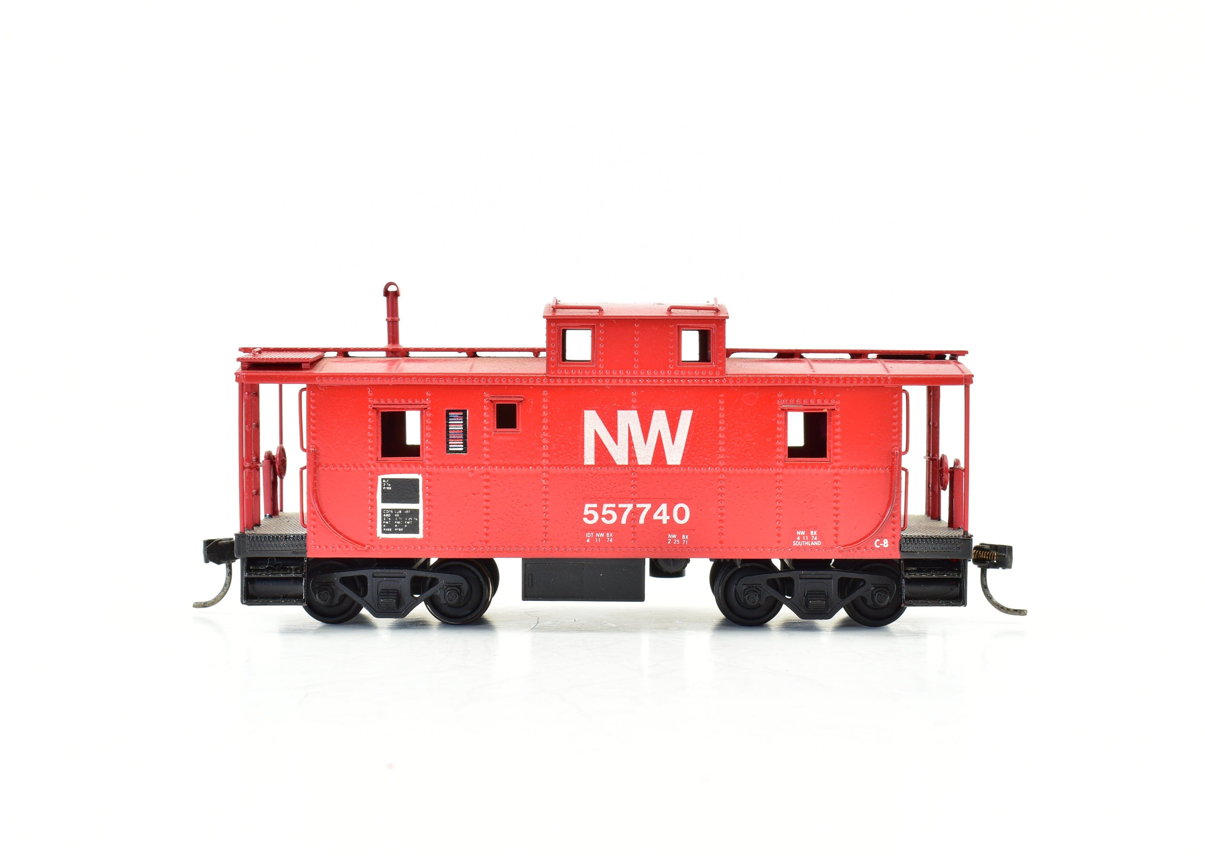 HO Scale Brass Westside Model Co. Norfolk & Western Steel Caboose with Custom Painting and Kadee Couplers
