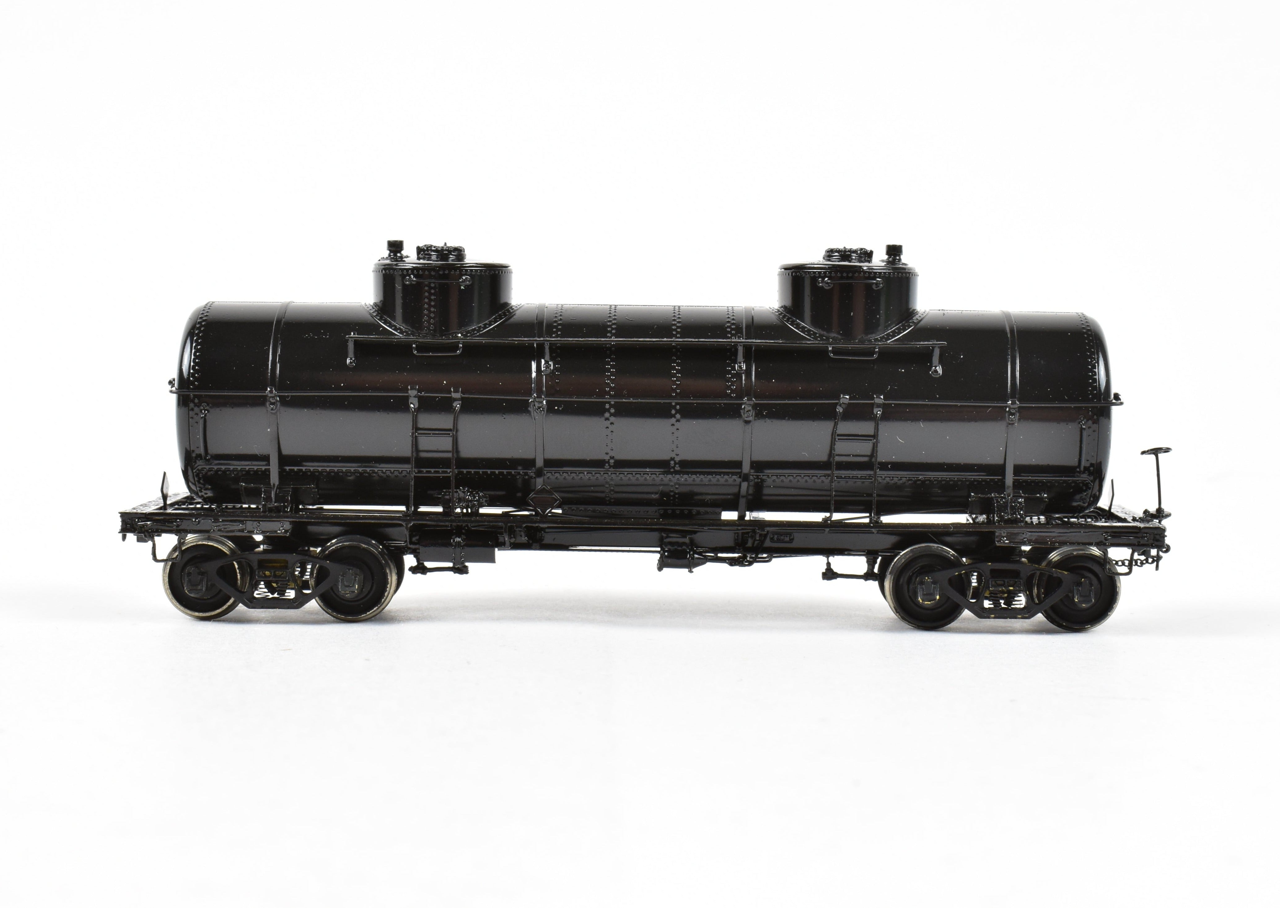 OMI HO Brass 8,000 Gallon ACF Double Dome Tank Car, Black Unlettered