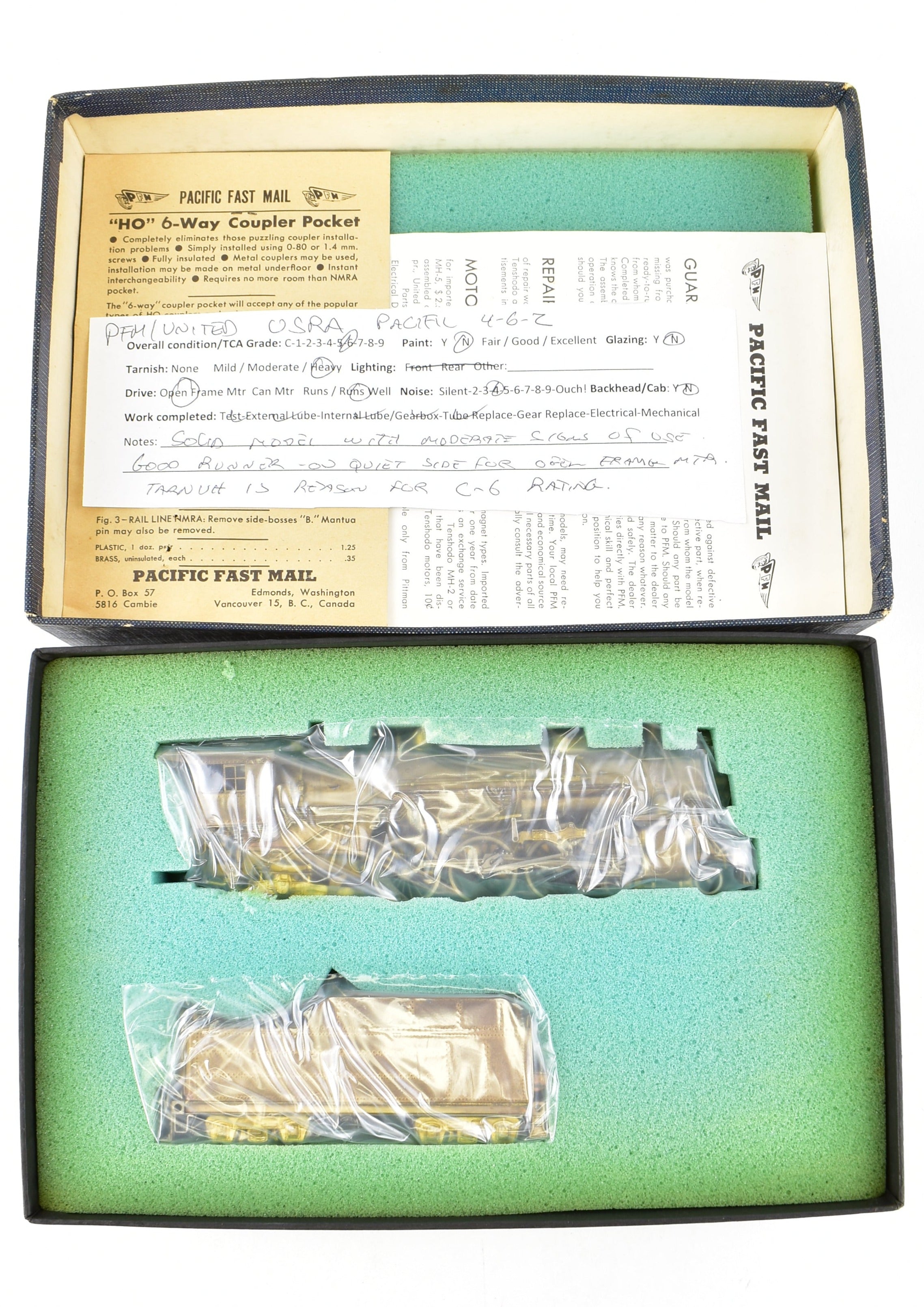 HO Scale Brass PFM USRA 4-6-2 Light Pacific Model for Rail Enthusiasts