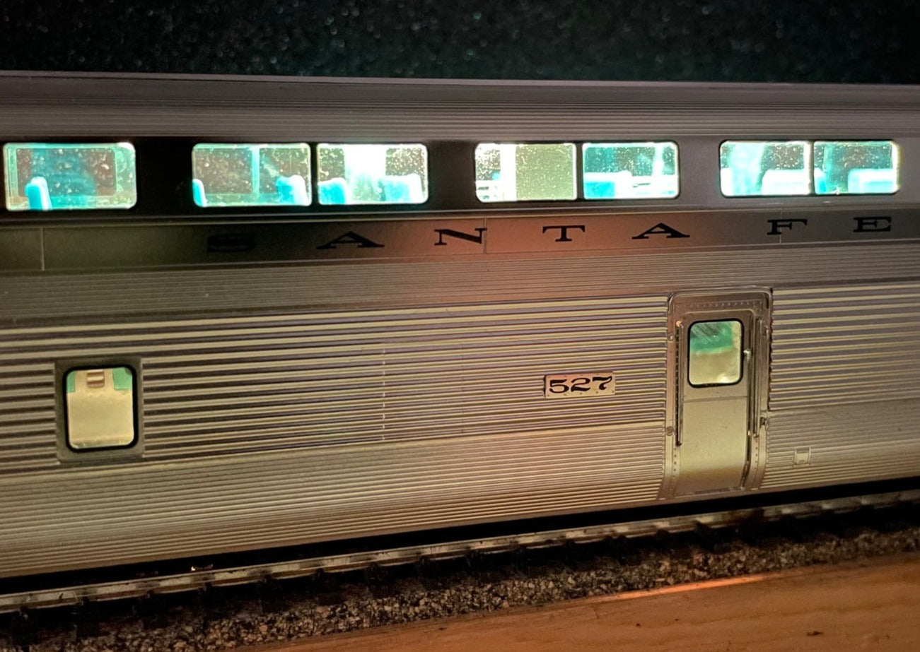 HO Scale Brass ATSF Santa Fe Hi-Level Chair Car #527 by Overland Models