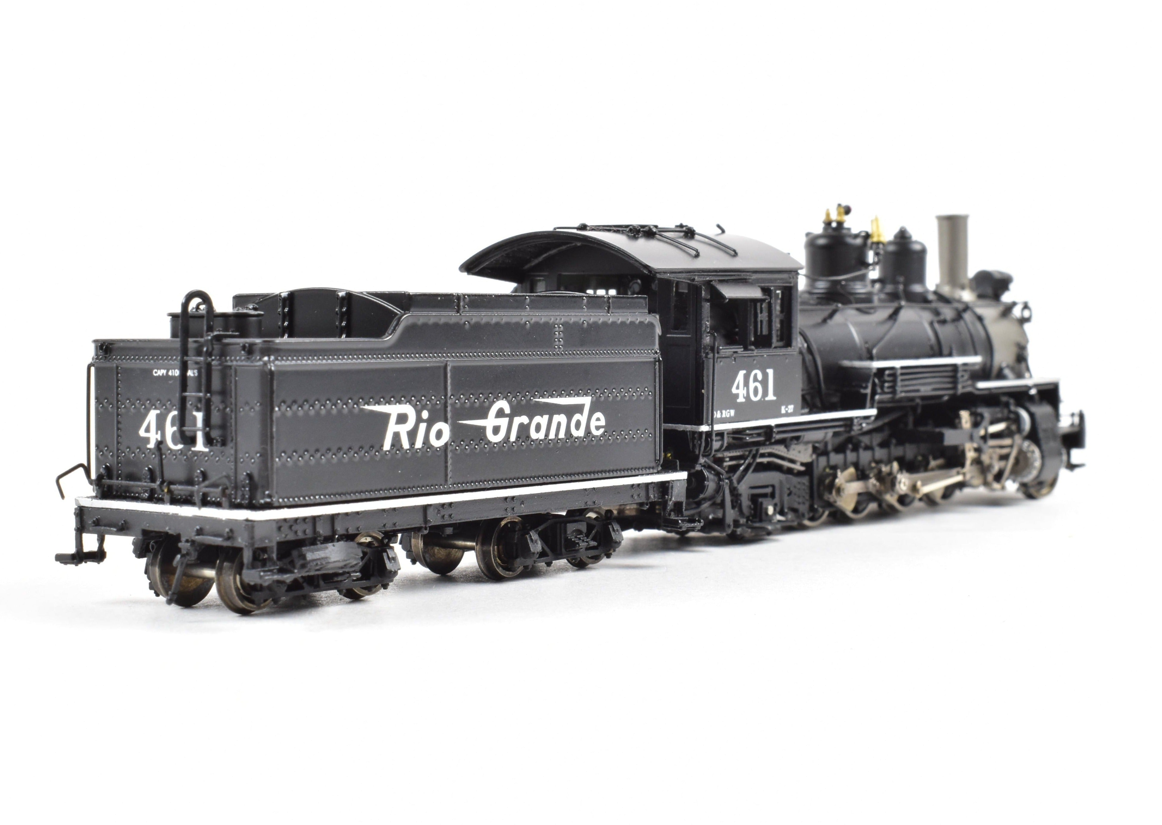 HOn3 Scale Brass Hybrid Model Train - Mountain Model Imports D&RGW (Denver & Rio Grande Western) K - 27 2 - 8 - 2 Locomotive #461 FP