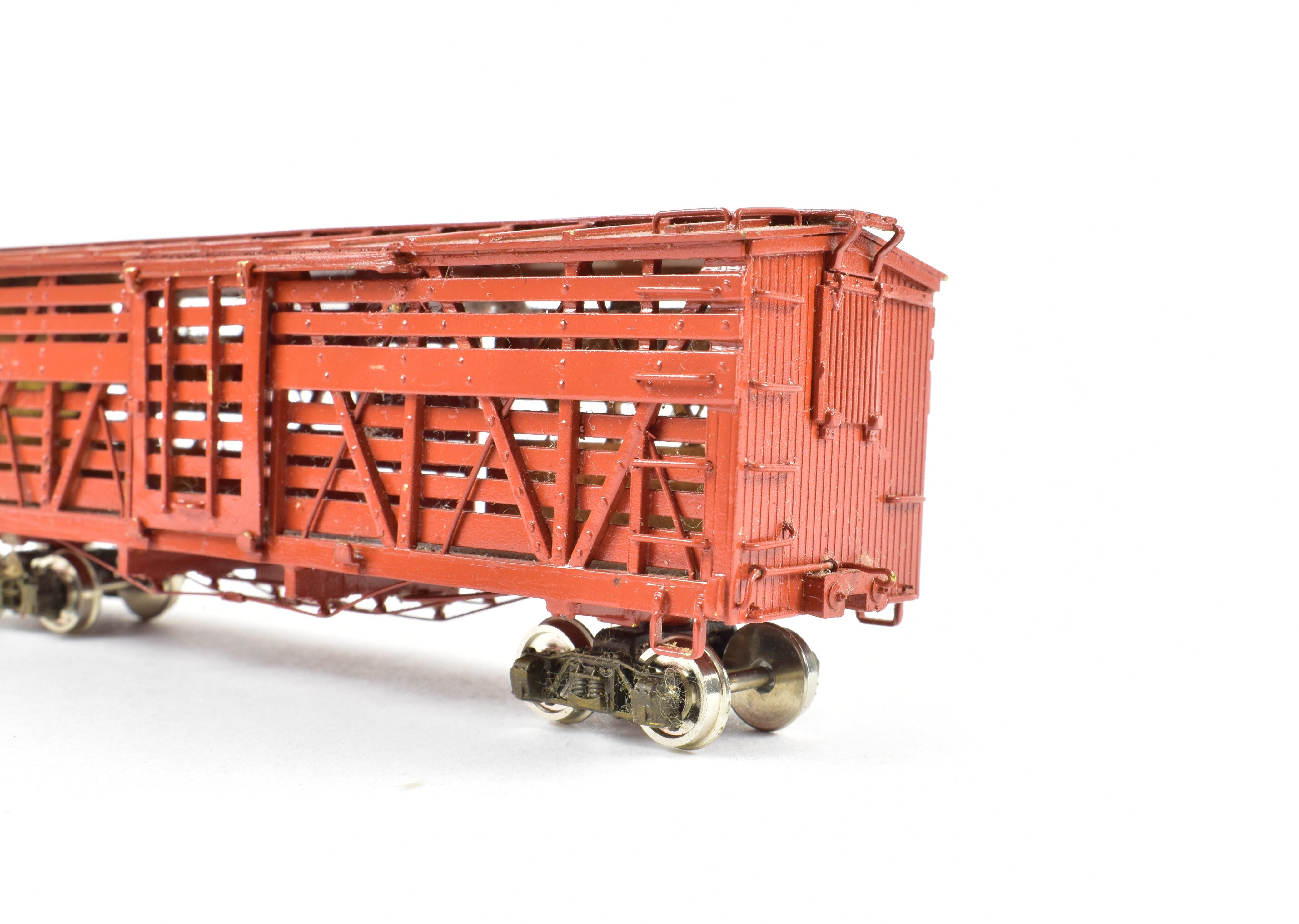 HOn3 Scale Brass Precision Model 30' Stock Car by Precision Scale Co. for Colorado and Southern (C&S) or Rio Grande Southern (RGS) Railroads, Sold As-Is