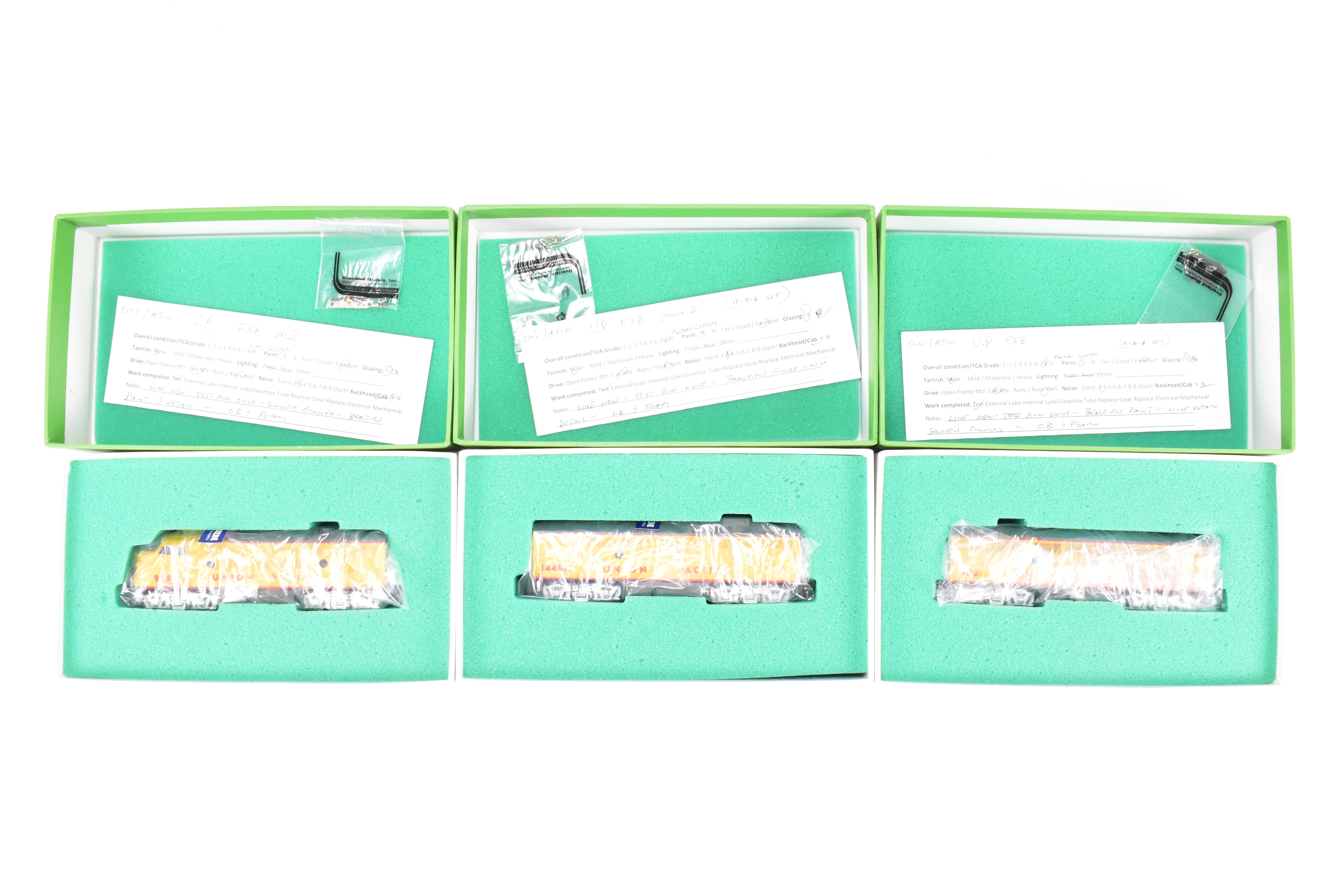HO Scale Brass OMI Union Pacific EMD F-3 PH II A/B/B Powered Set