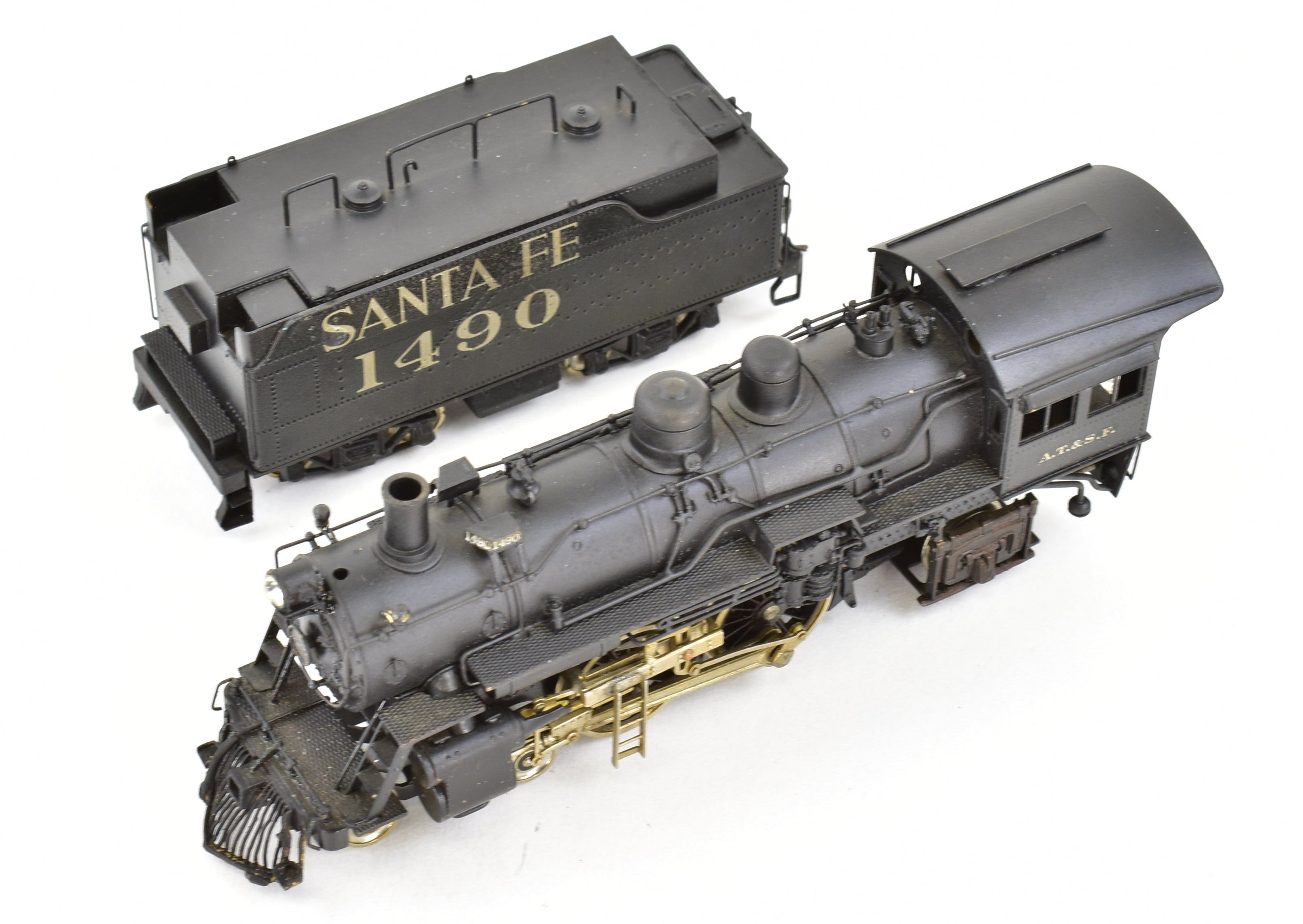 HO Brass Balboa ATSF Santa Fe 1480 Class 4-4-2 Atlantic Locomotive CP #1490