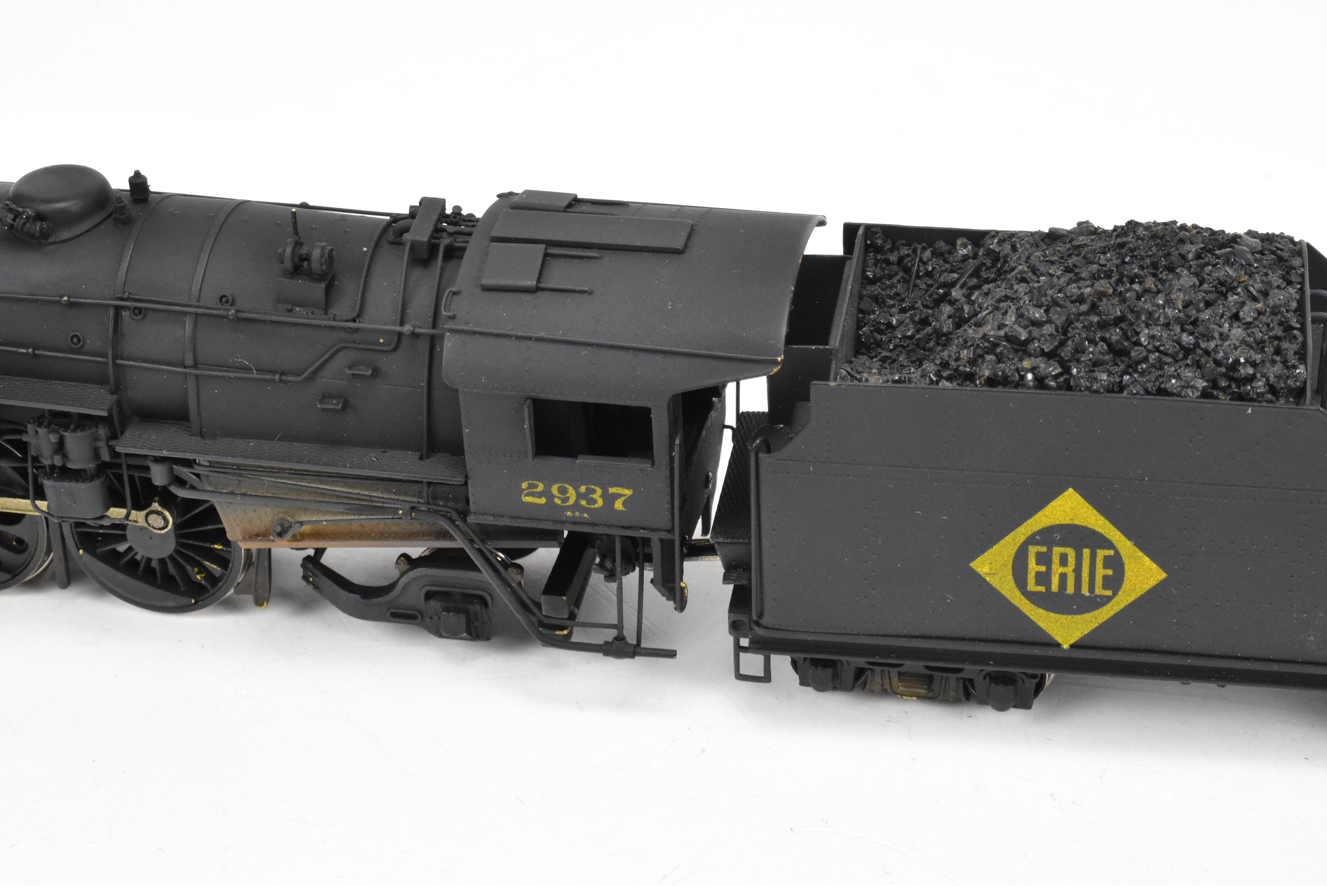 1941 Era HO Brass Key Imports Erie Railroad K - 5a 4 - 6 - 2 Pacific C/P #2937 Model