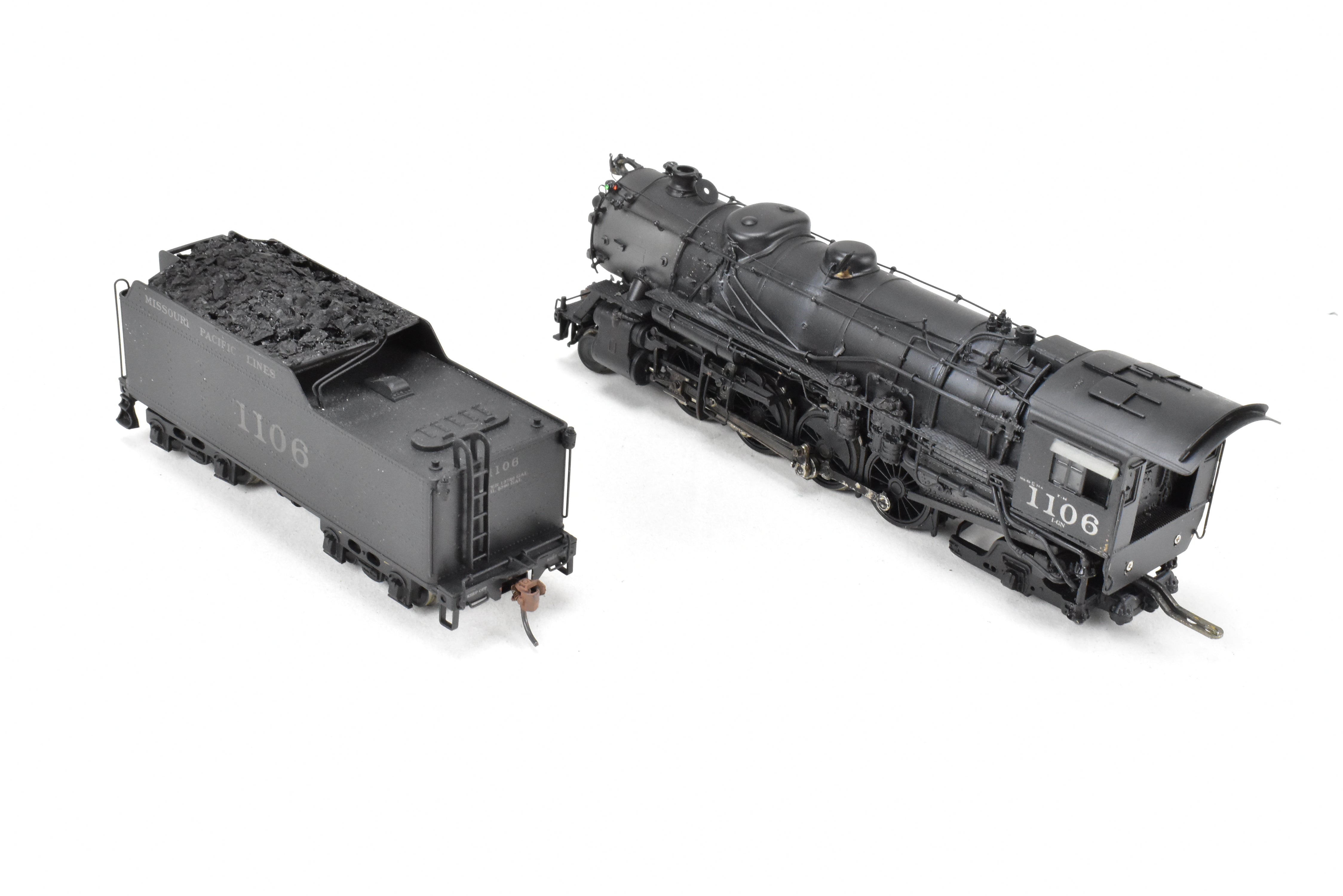 HO Scale Brass Hallmark Models Missouri Pacific Steam Locomotive: 1400 Class 2-8-2 Modified to 1100 Class with Brand - New Tender CP No. 1106