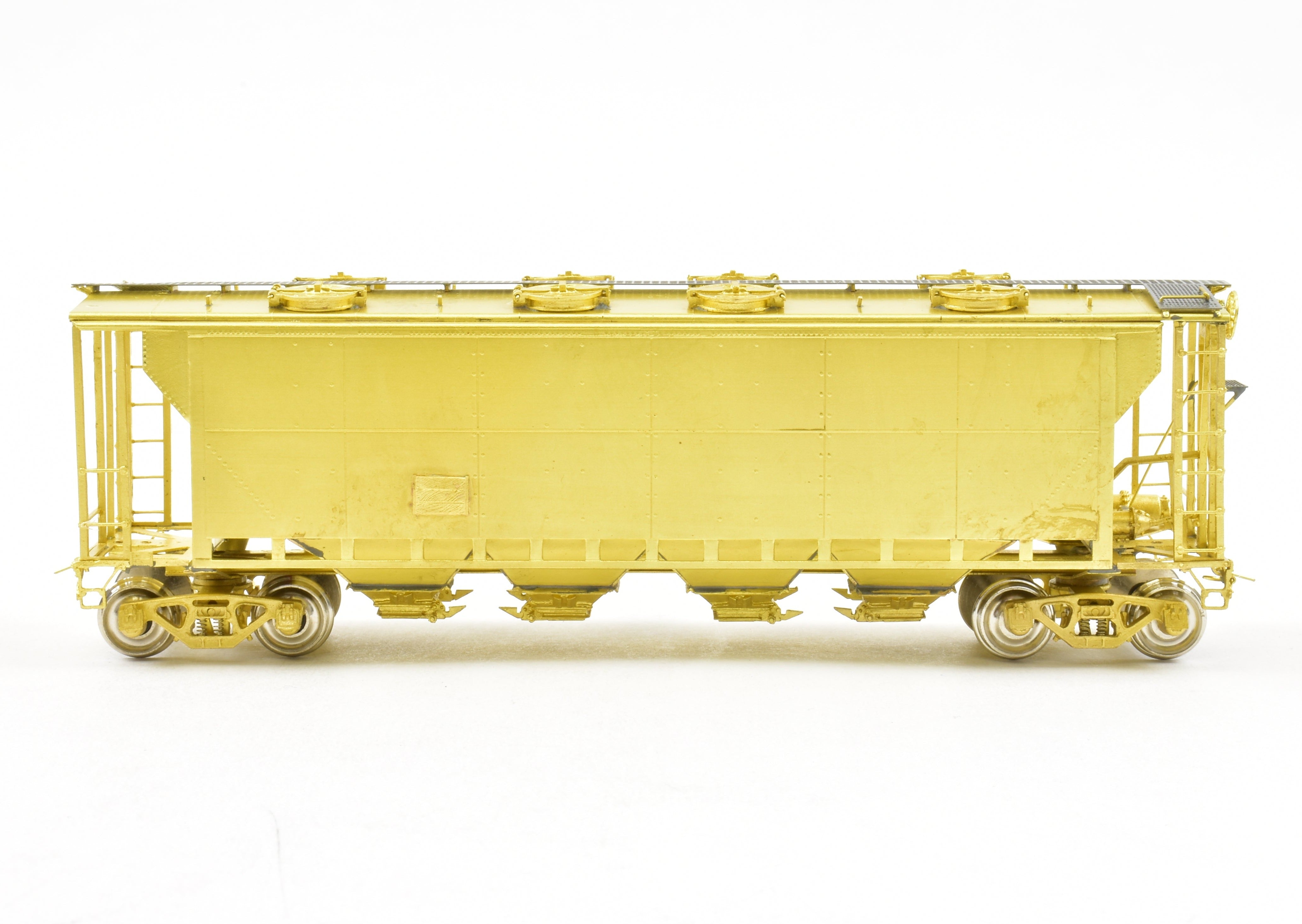 HO Scale Brass Slab Side Covered Hopper Model by Overland Models, Inc. (OMI) Representing Toronto Hamilton & Buffalo (TH&B) #2830 - 2859 Series