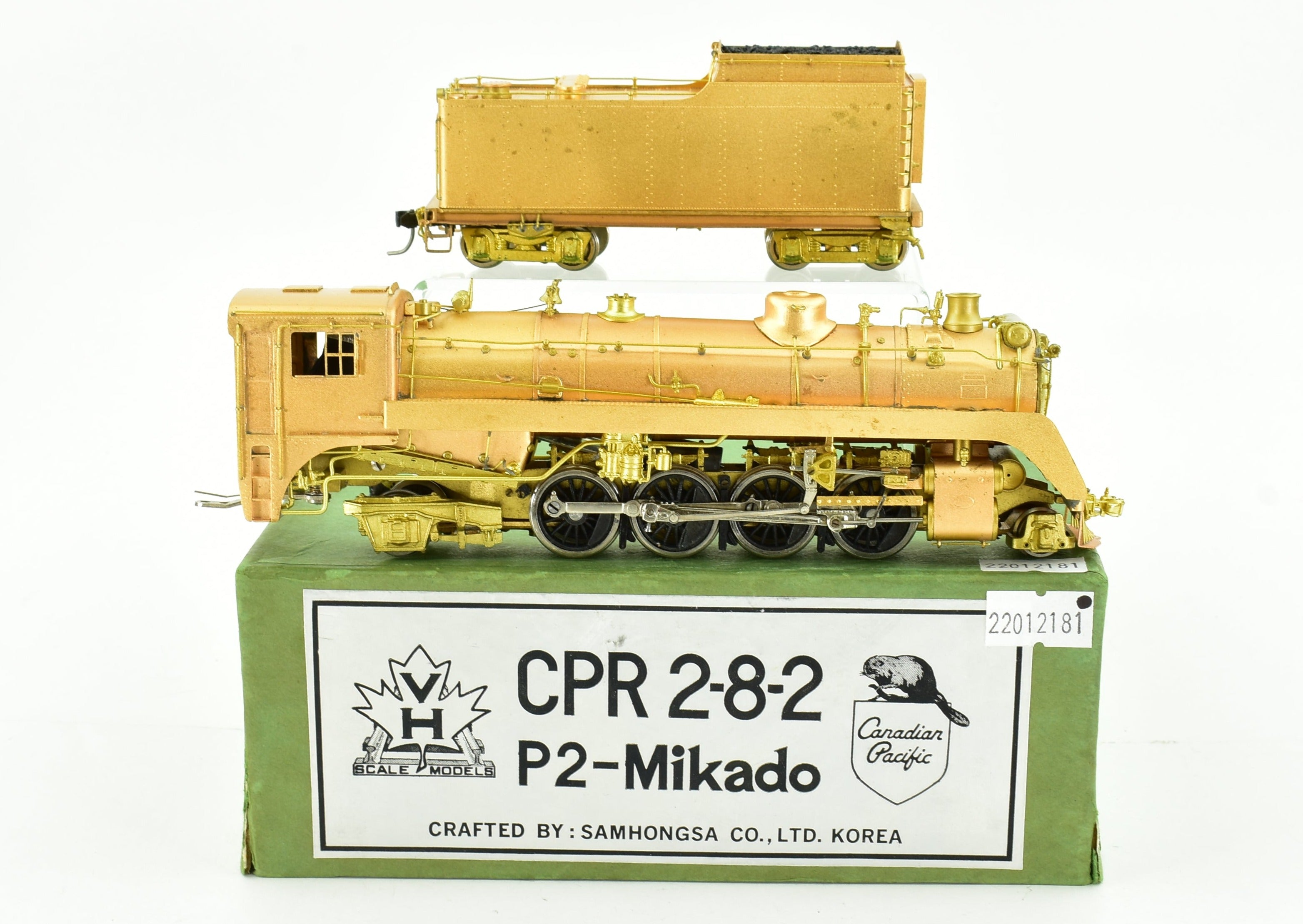 HO Scale Brass PFM Van Hobbies Canadian Pacific Railway 2-8-2 P2 Mikado Model Train Set
