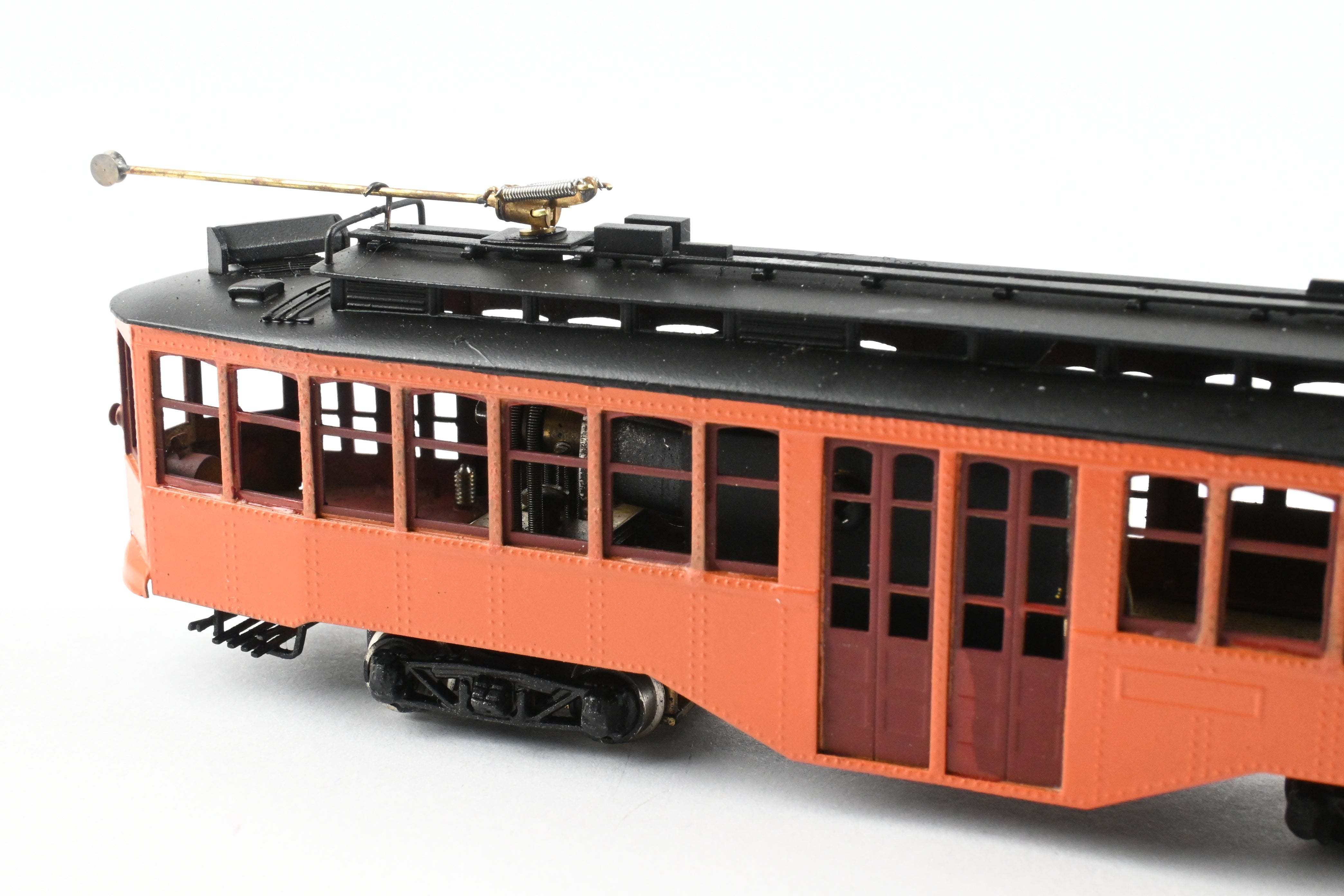 HO Scale Brass Fairfield Models Pittsburgh Railway Co. Double Ended Joe's Trolley Car, CP Variant, Unlettered, Model Train Collectible