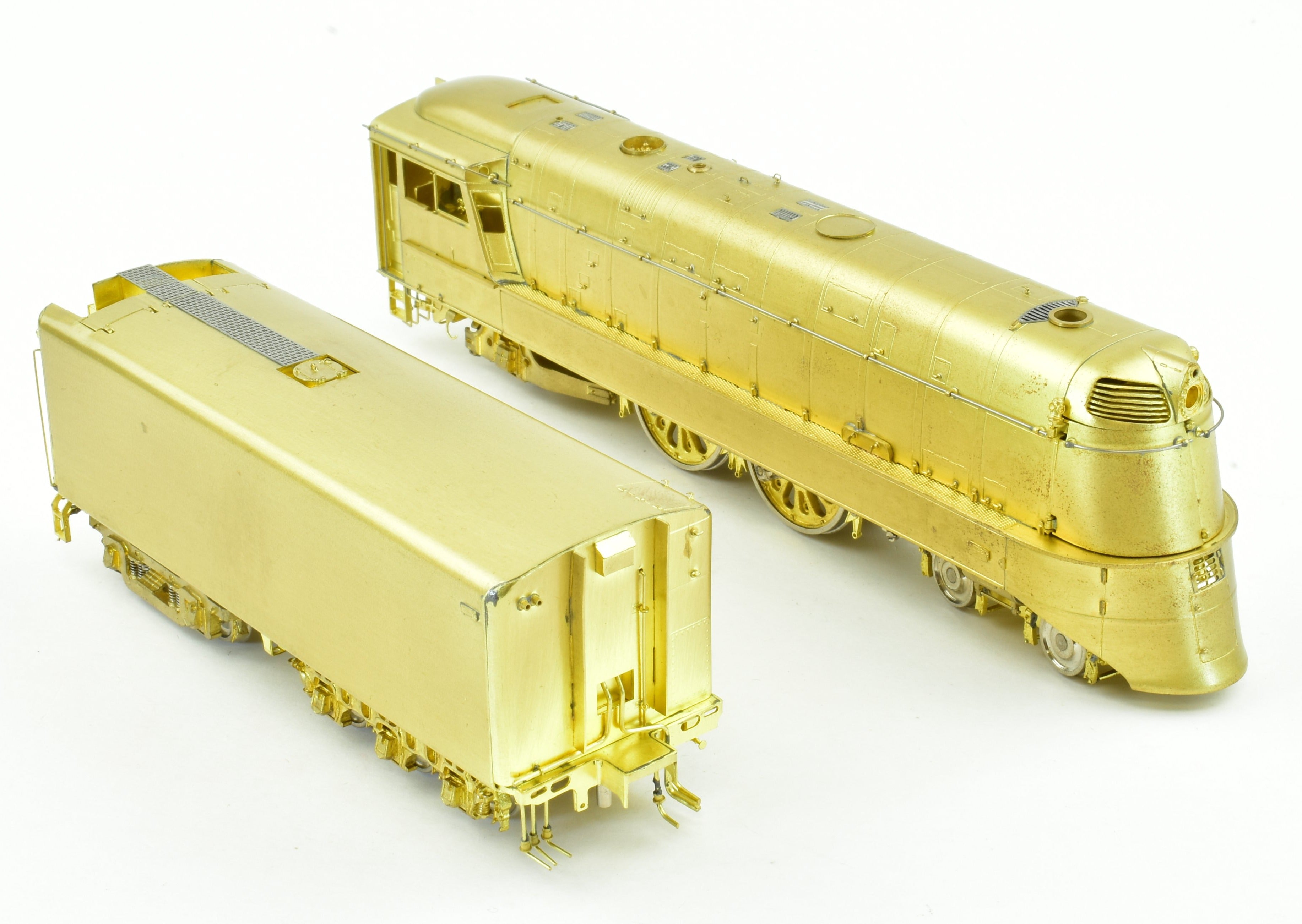 HO Scale Brass Model Train by Overland Models, Inc. - Streamlined Atlantic 4-4-2 Locomotive of Milwaukee Road (MILW) with Modernized 'Hiawatha' Design