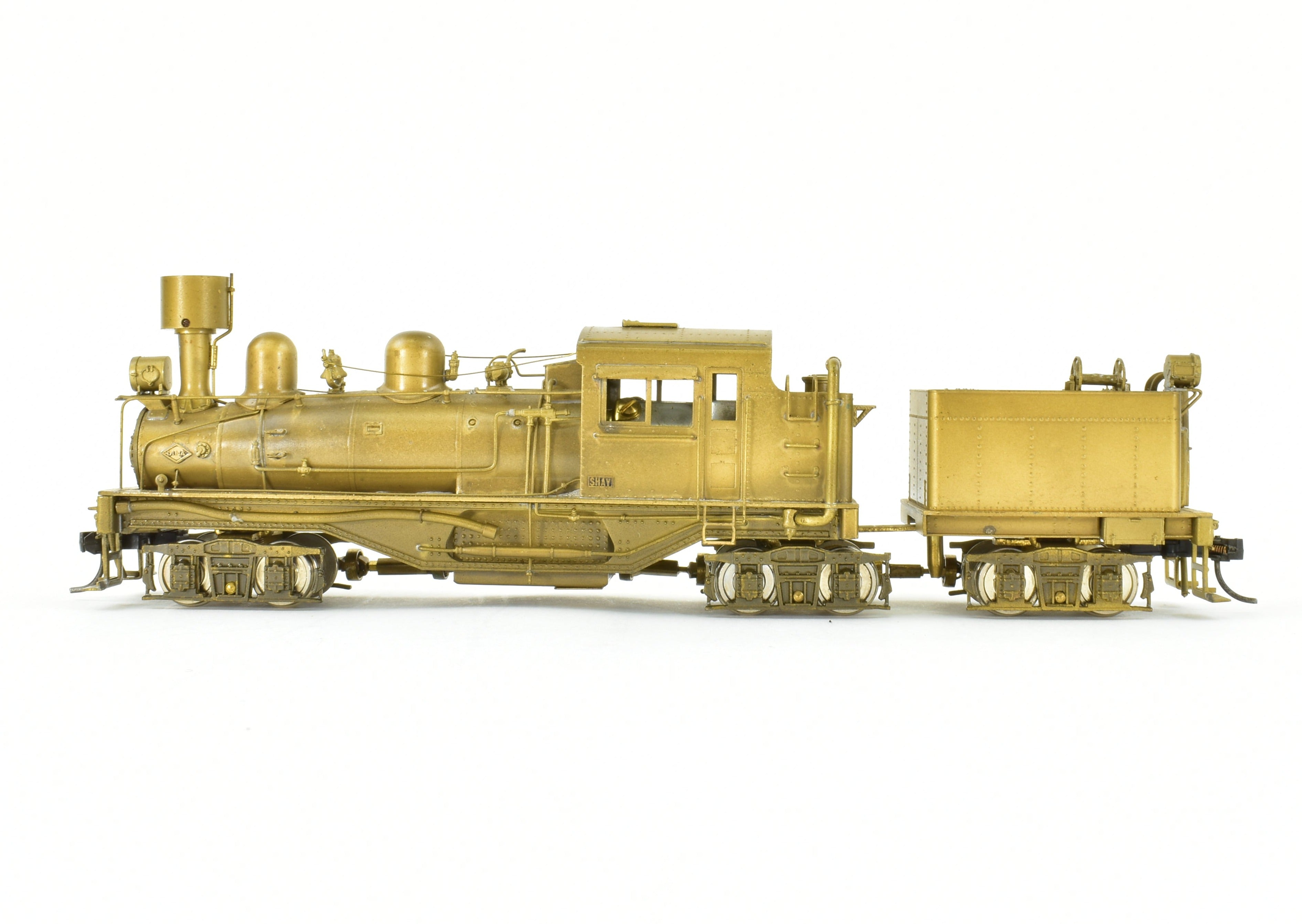HO Scale Brass PFM - United Brand 3-Truck Pacific Coast Shay Geared Locomotive Model for Logging Roads