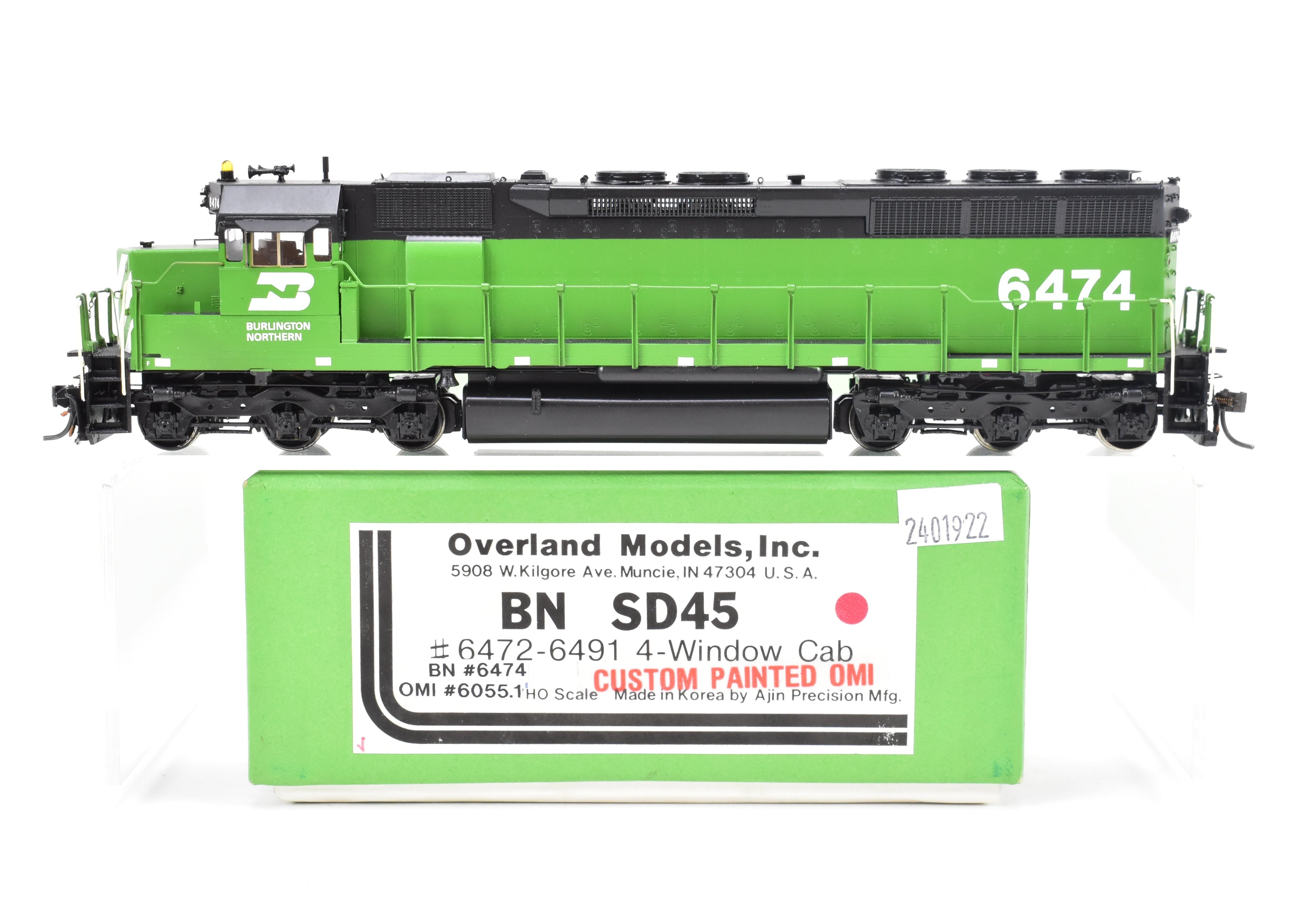 HO Scale Brass OMI Burlington Northern EMD SD45 F/P #6474 Model