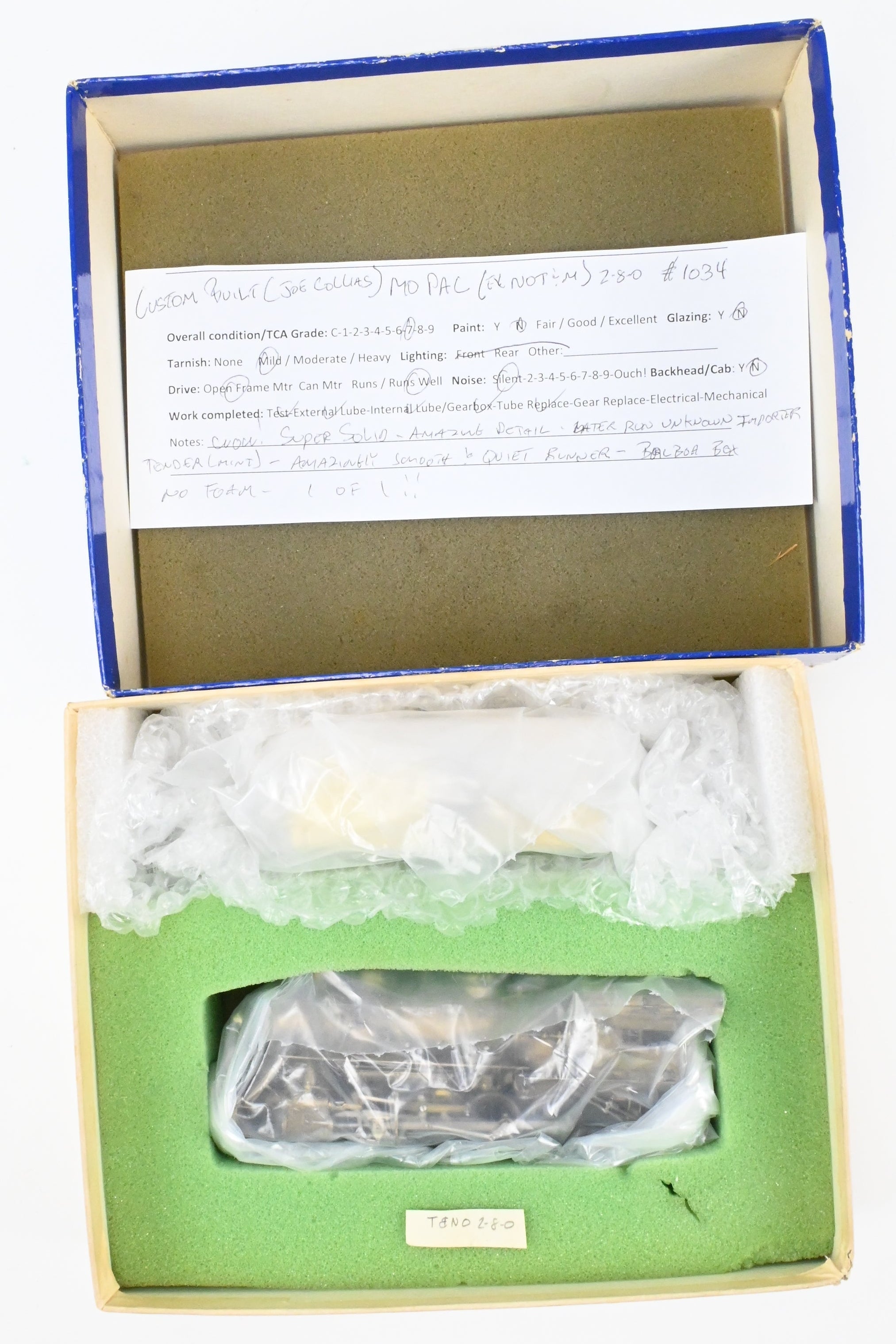 HO Scale Brass Custom Model Train - Joe G. Collias Scratch - Built Missouri Pacific 2 - 8 - 0 No. 1034, Also Applicable for SLSF - Frisco or NOT&M - New Orleans, Texas, & Mexico