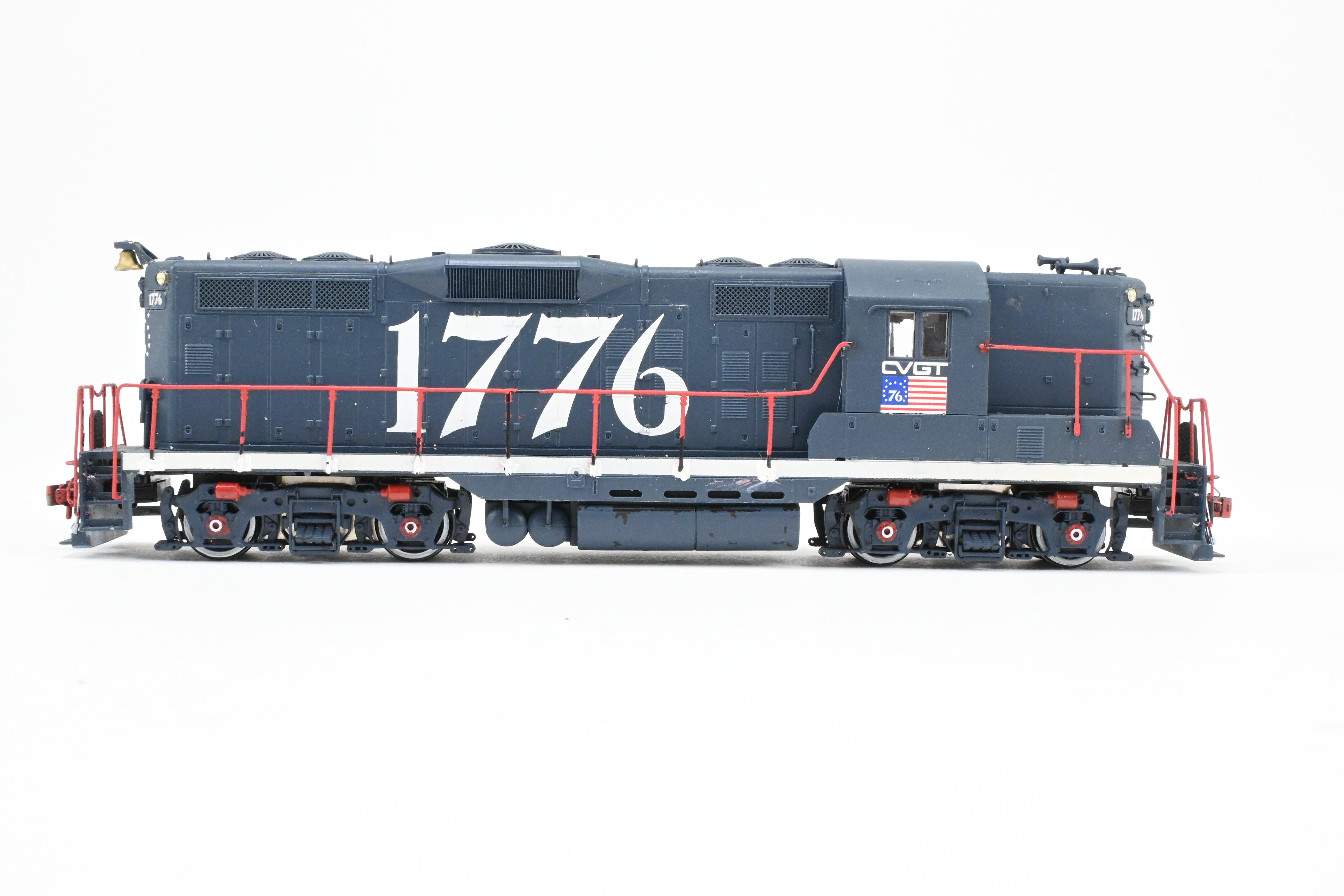 HO Scale Life-Like Proto 2000 EMD GP9 Locomotive Custom Painted in Central Vermont or Grand Trunk Western Bi - Centennial Scheme #1776 with Tsunami DCC and Sound Function