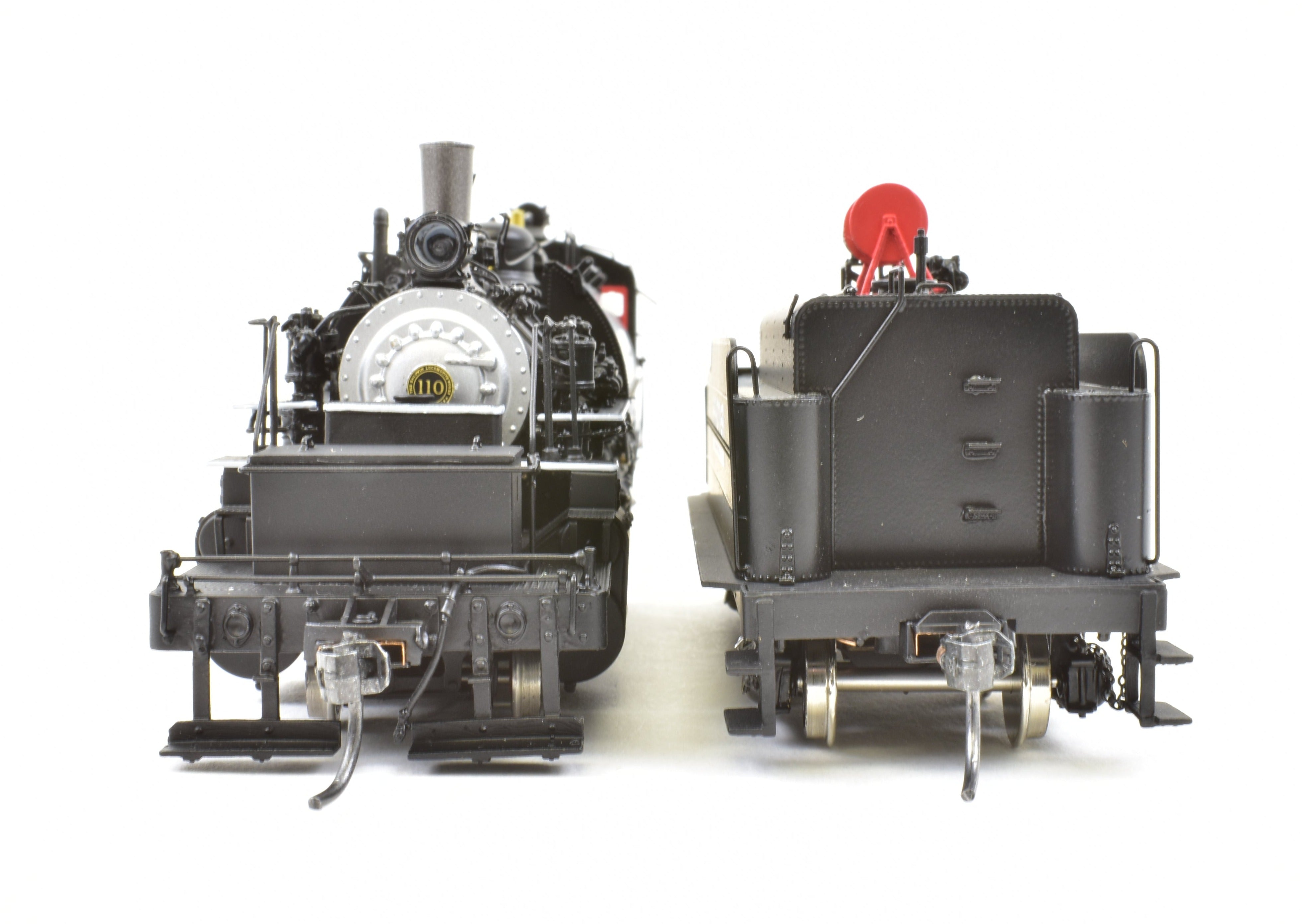 High - Quality HO Scale Brass Division Point (DVP) Baldwin Logging Mallet Steam Locomotive #110 2 - 6 - 6 - 2T with Auxiliary Tender - The Last Available Model from Rayonier Incorporated
