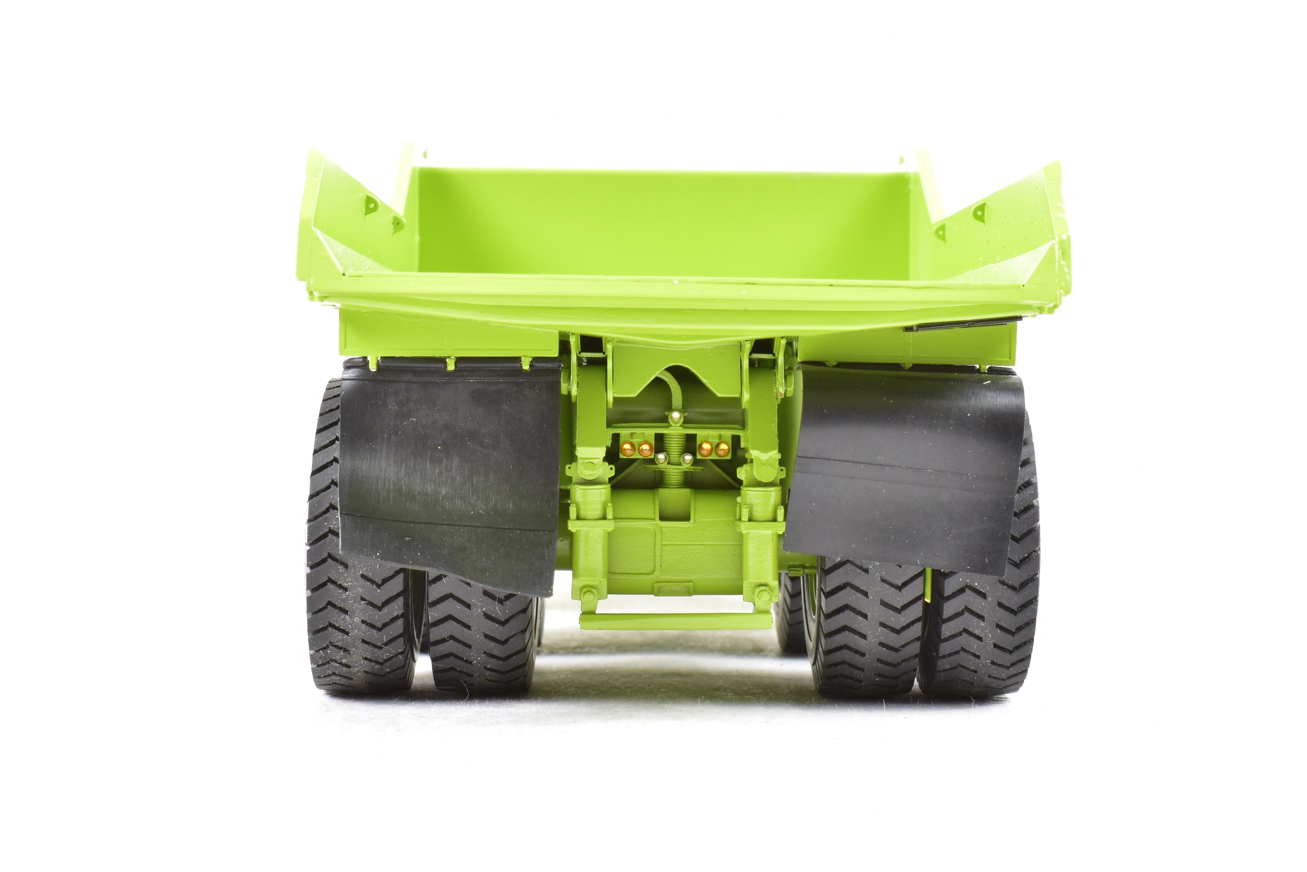 High - Quality HO Scale Brass Construction EMD Models Terex Titan 33 - 19 Hauler in Factory - Painted FP Green, A Rare and Sought - After Collectible Model
