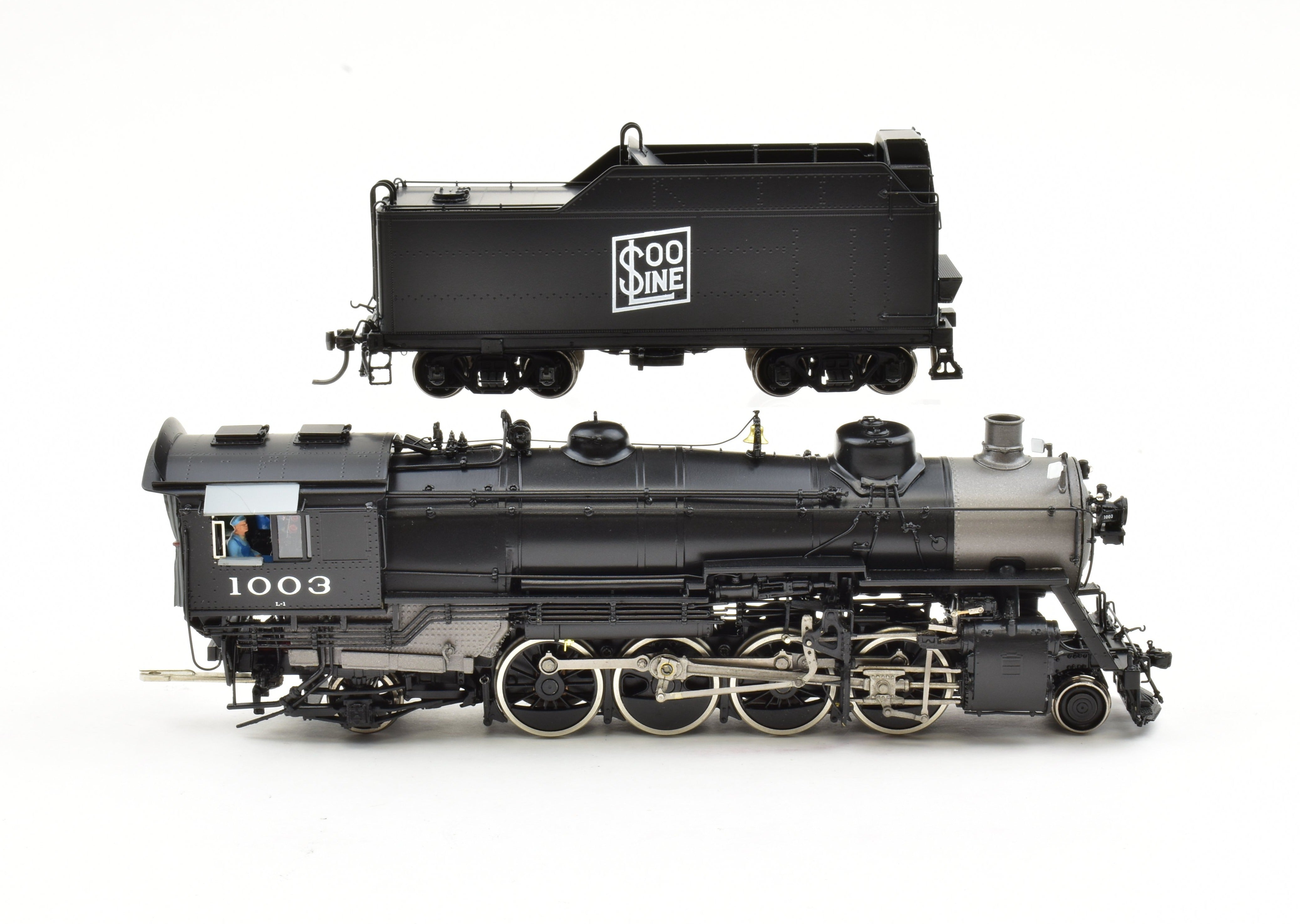 HO Scale Brass Division Point Soo Line Mikado 2-8-2 Locomotive Model #1003 from the 1940s Era