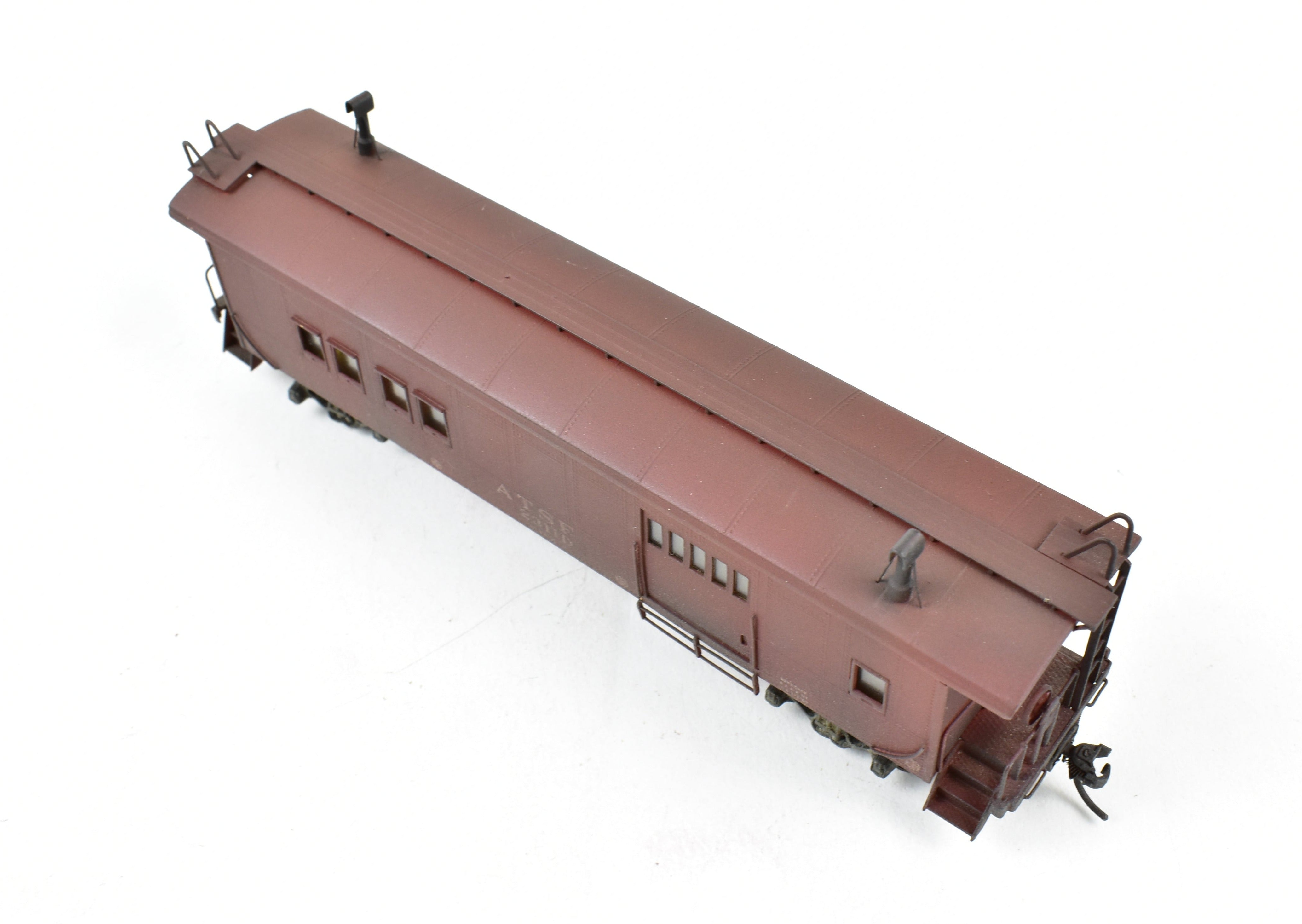 Custom Painted and Weathered HO Brass ATSF - Santa Fe Transfer Caboose by Hallmark Models