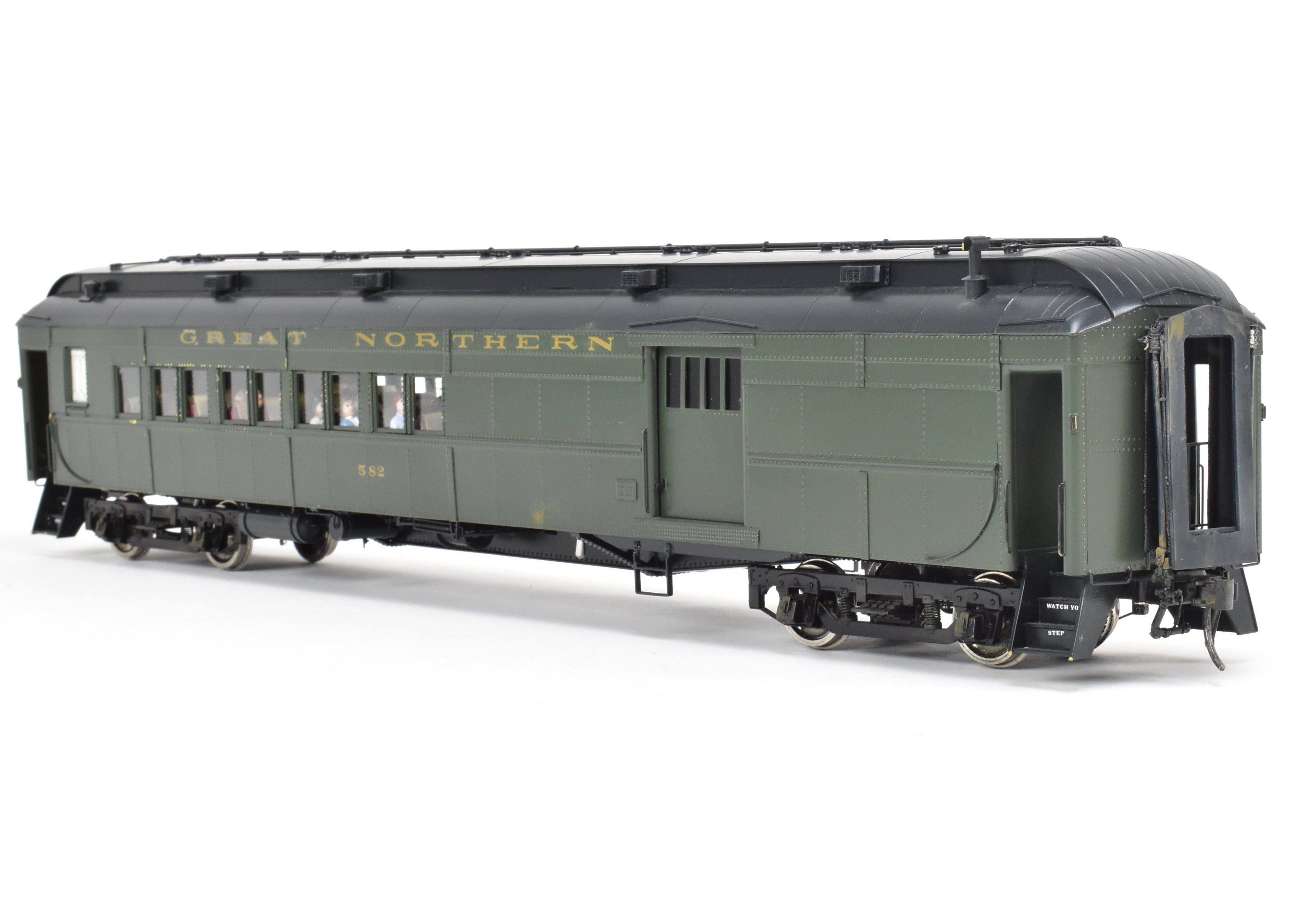 O Scale 1:48th Oriental Limited Great Northern H.W Combine/Caboose Model - Brass, Custom - Finished, Numbered 582