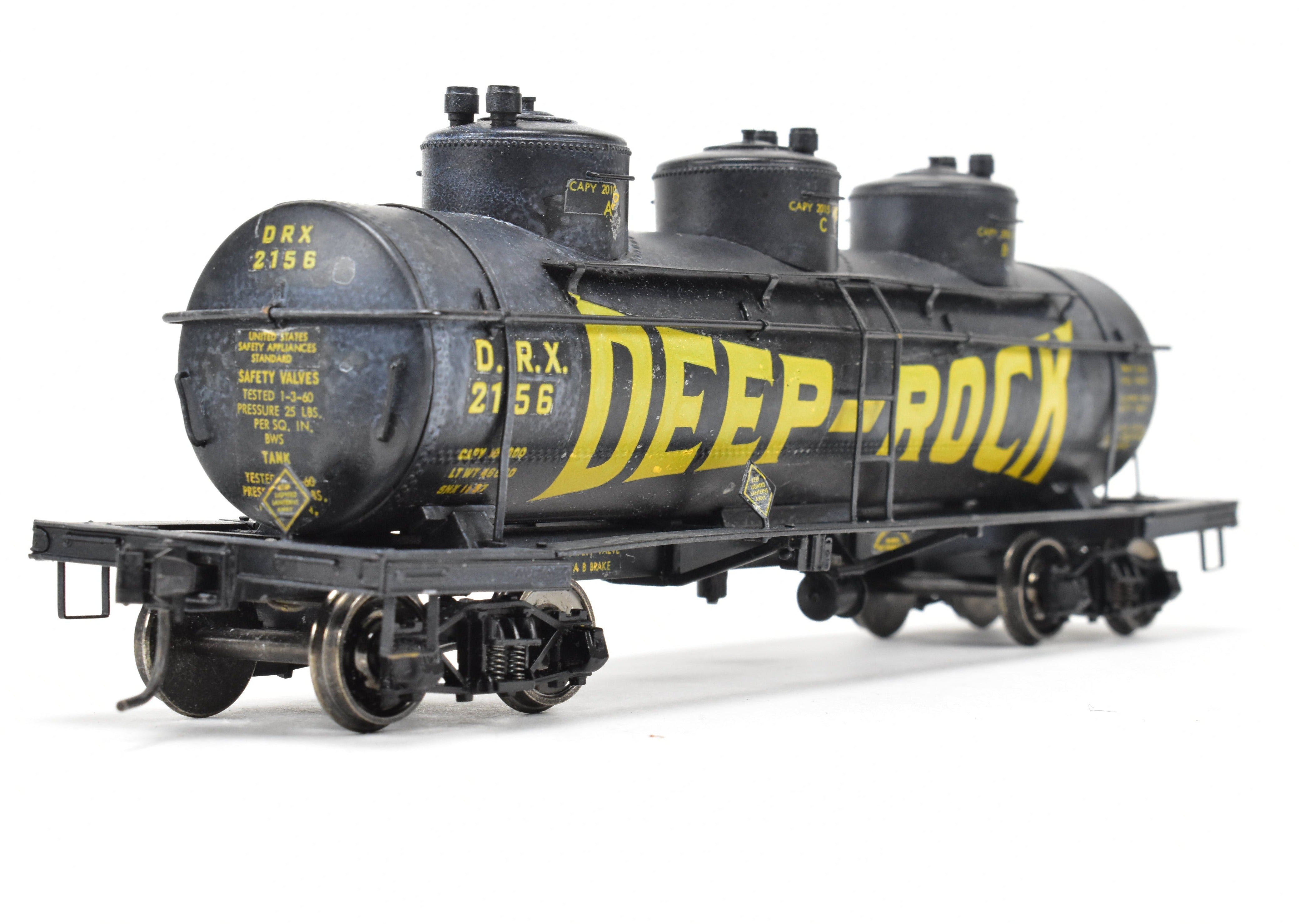 O Scale Brass Deep Rock 3 - Dome Tank Car with Kadee Couplers, No Original Box