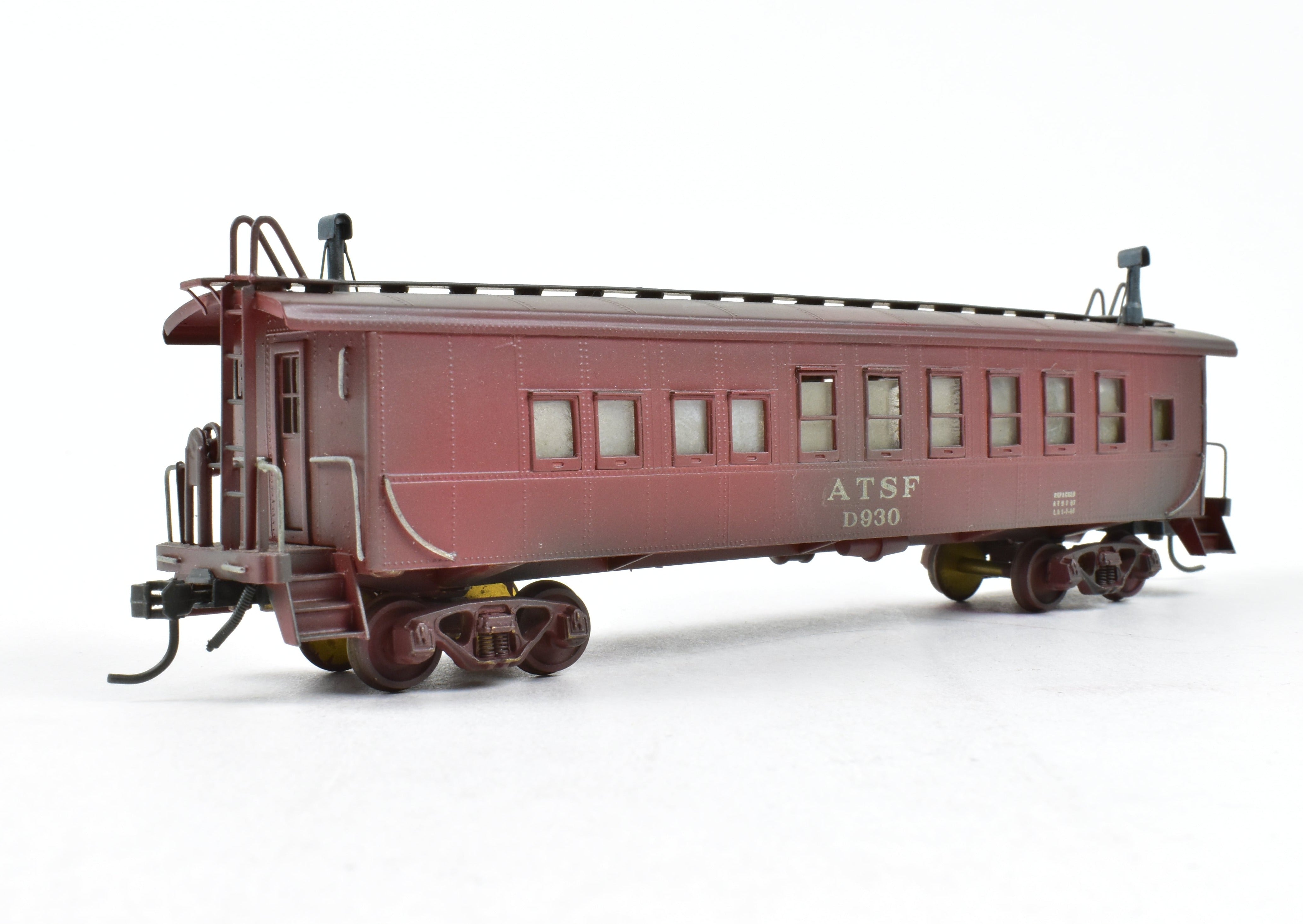 Custom Painted and Weathered HO Brass Hallmark ATSF - Santa Fe Drover Car