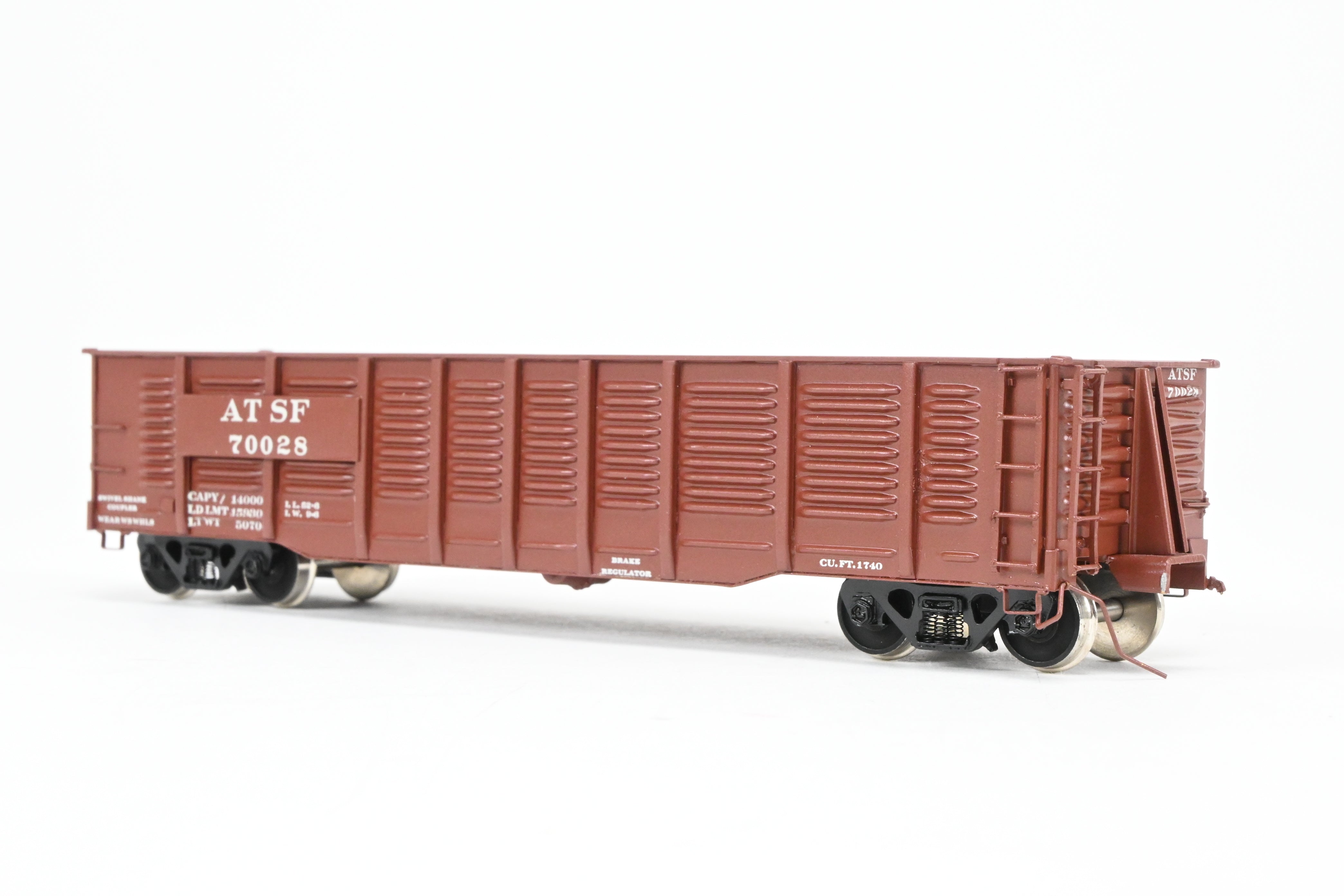 HO Brass OMI ATSF - Santa Fe 100 Ton Pro - Painted Gondola Model #70028