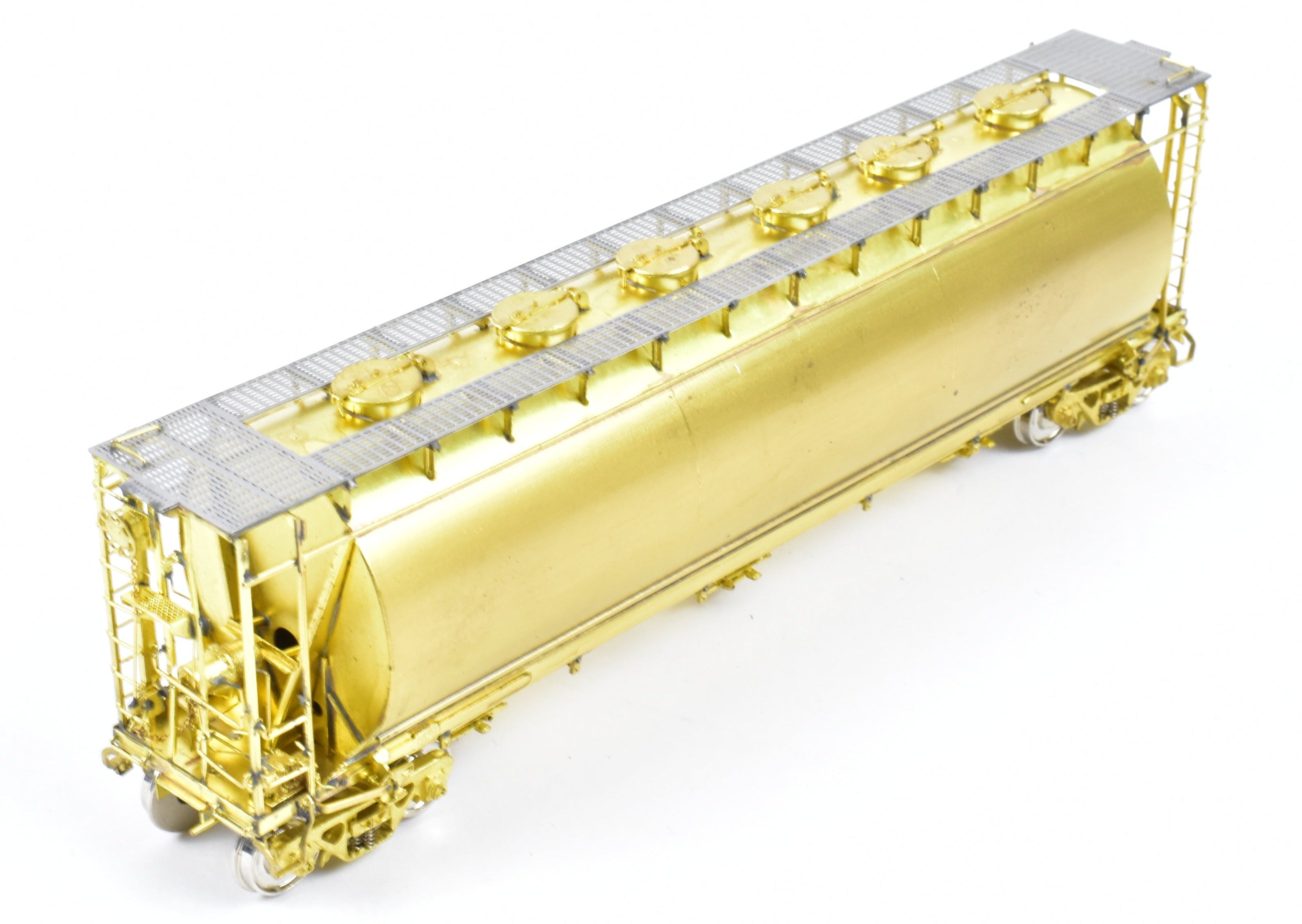 HO Scale Brass Model Train - OMI (Overland Models, Inc.) CB&Q - Burlington Route ACF Cylindrical Covered Hopper for Model Railroad Enthusiasts