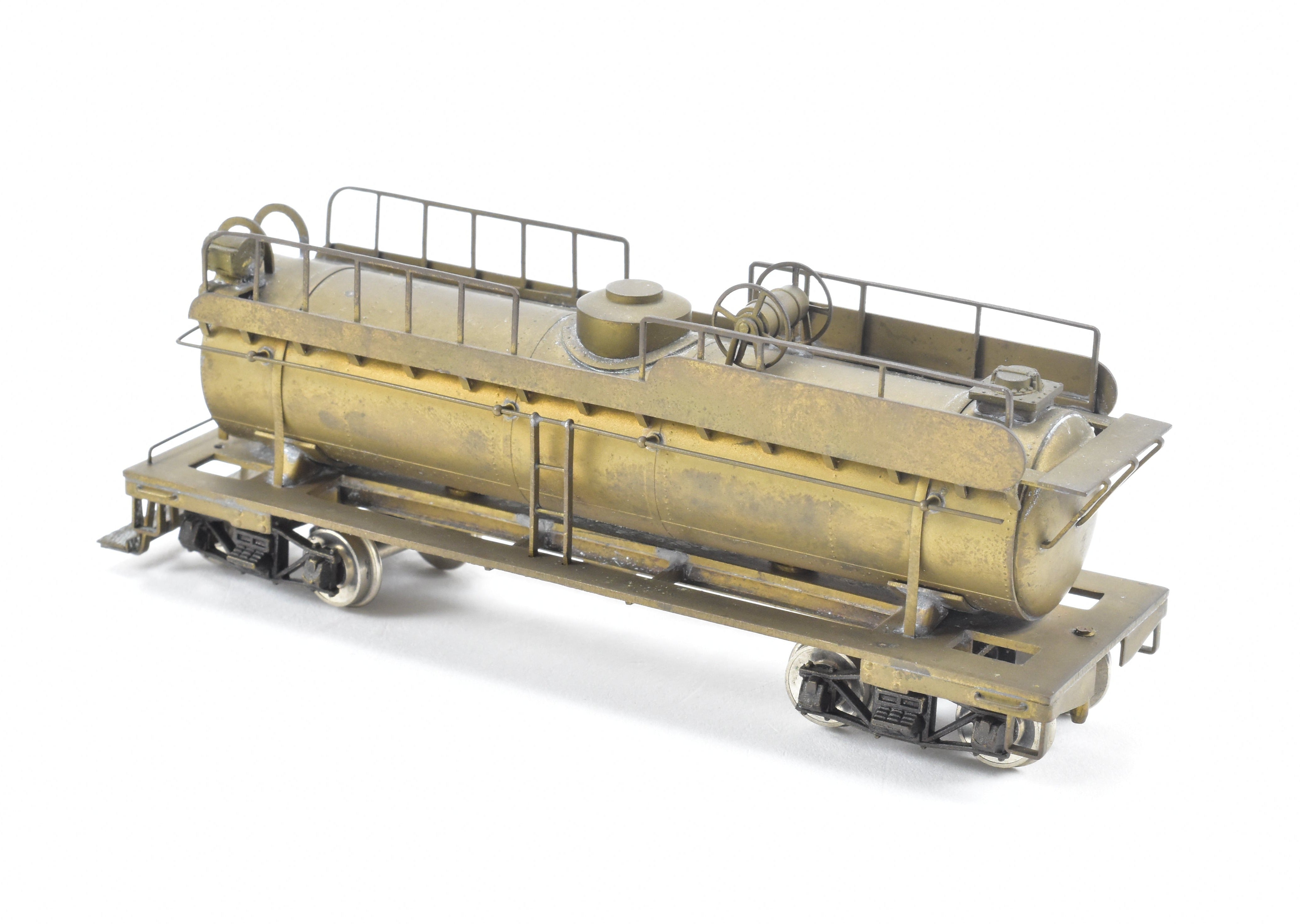 HO Brass Northwest Short Line Logging Tank Car/Aux Tender, No Box, Good Condition