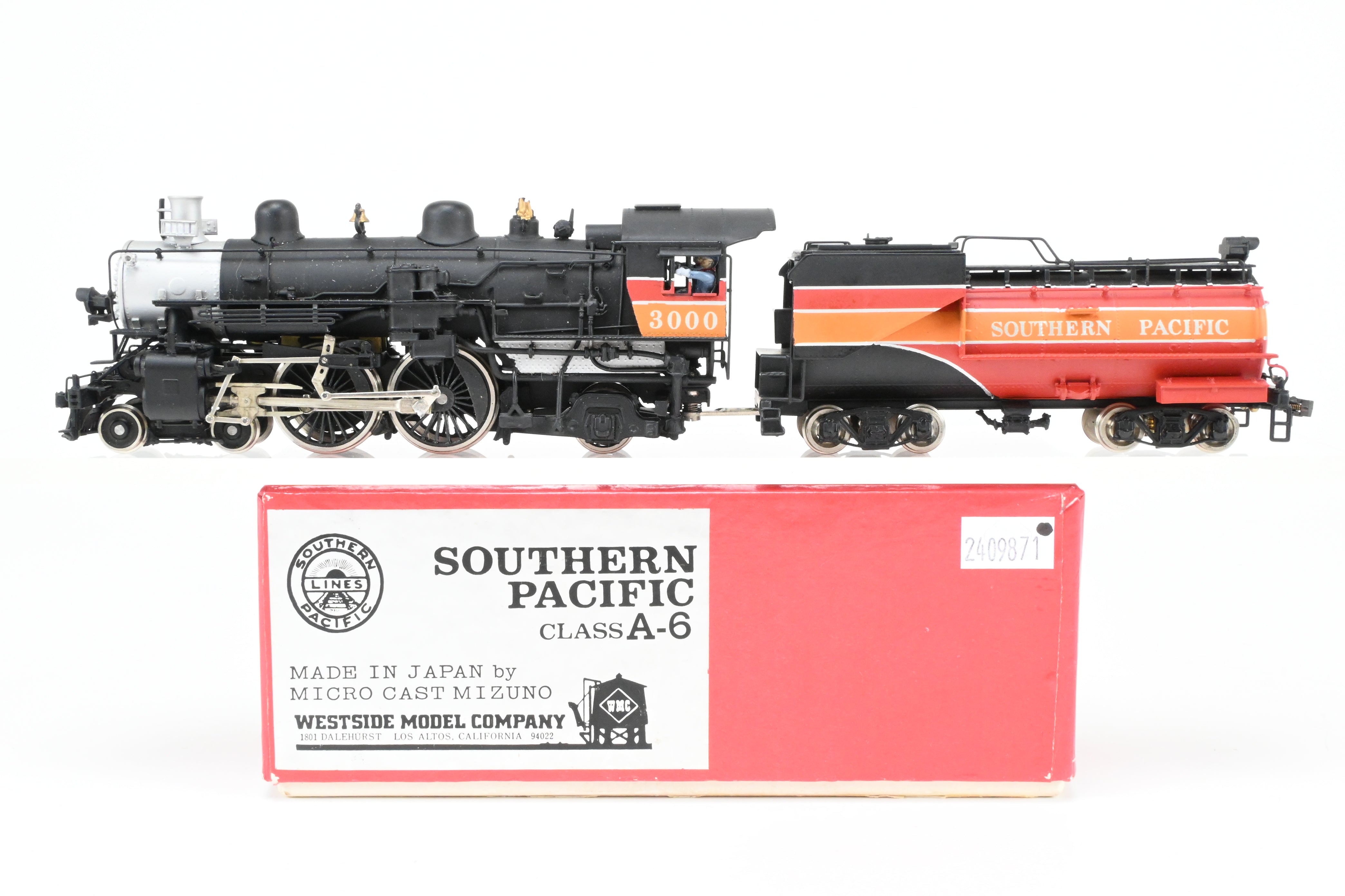 HO Scale Brass Westside Model Co. SP Southern Pacific A-6 Atlantic 4-4-2 Daylight #3000