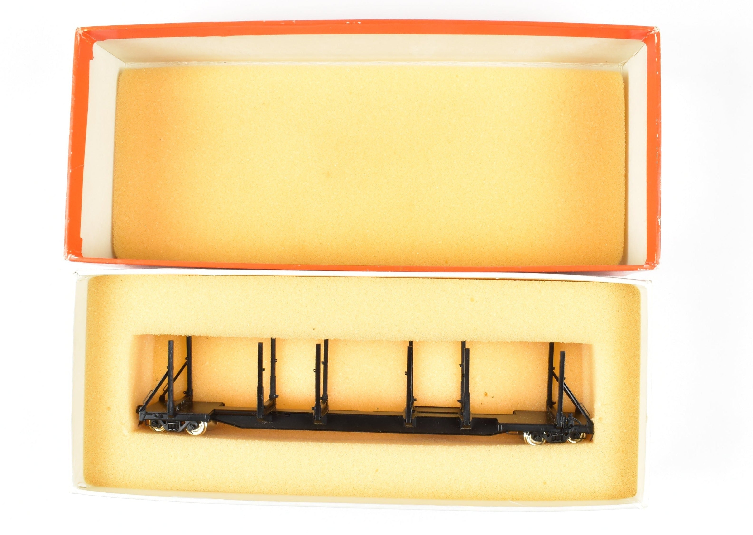 HO Scale Brass Precision Scale Co. 100-Ton Log Car FP in Black - A Variety of Road Models