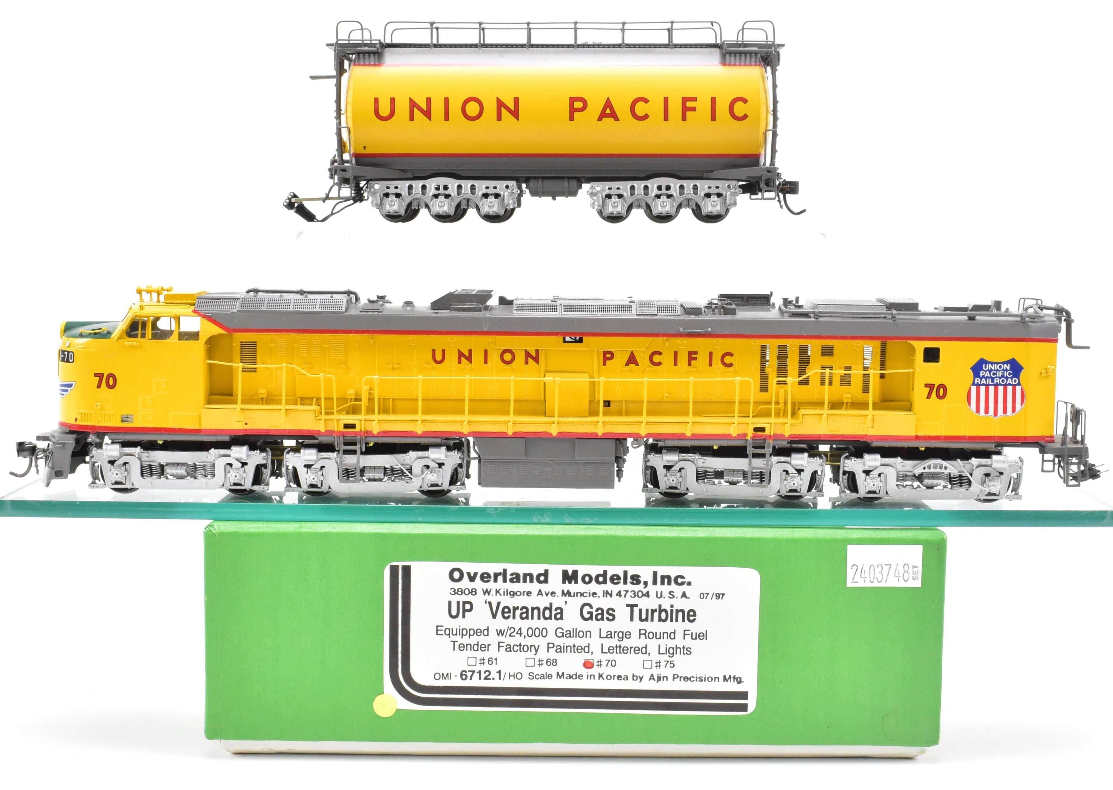 HO Brass OMI Union Pacific Veranda Gas Turbine No. 70 Factory Painted
