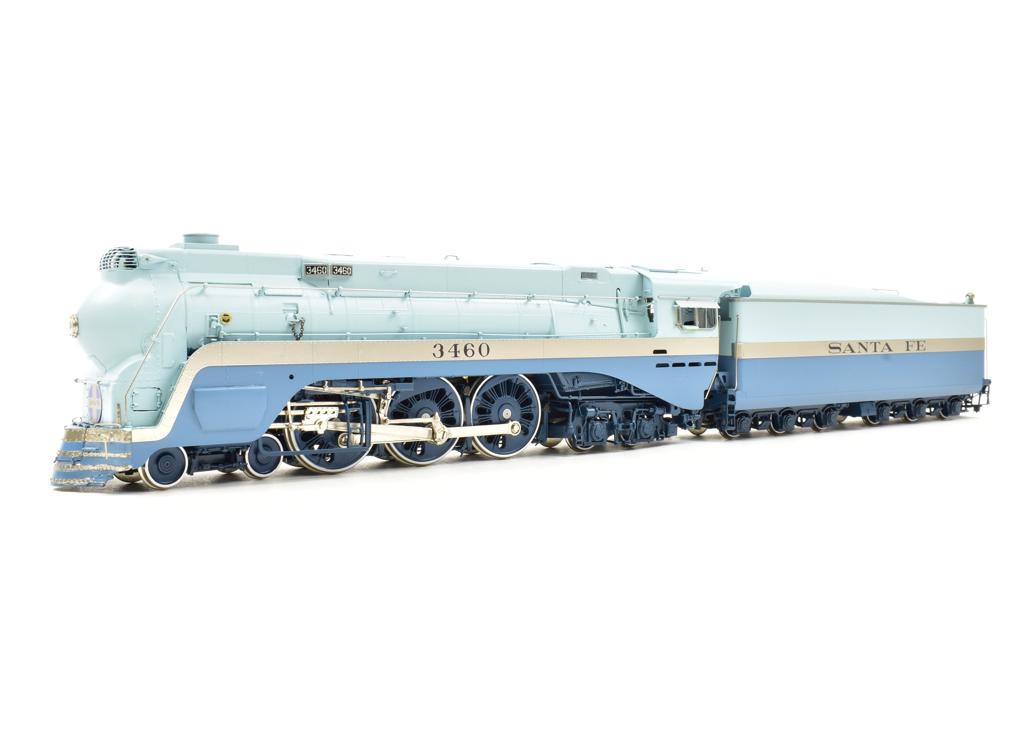 HO Brass Precision Scale Co. ATSF Santa Fe 4-6-4 #3460 Blue Goose Hudson FP Rare Model