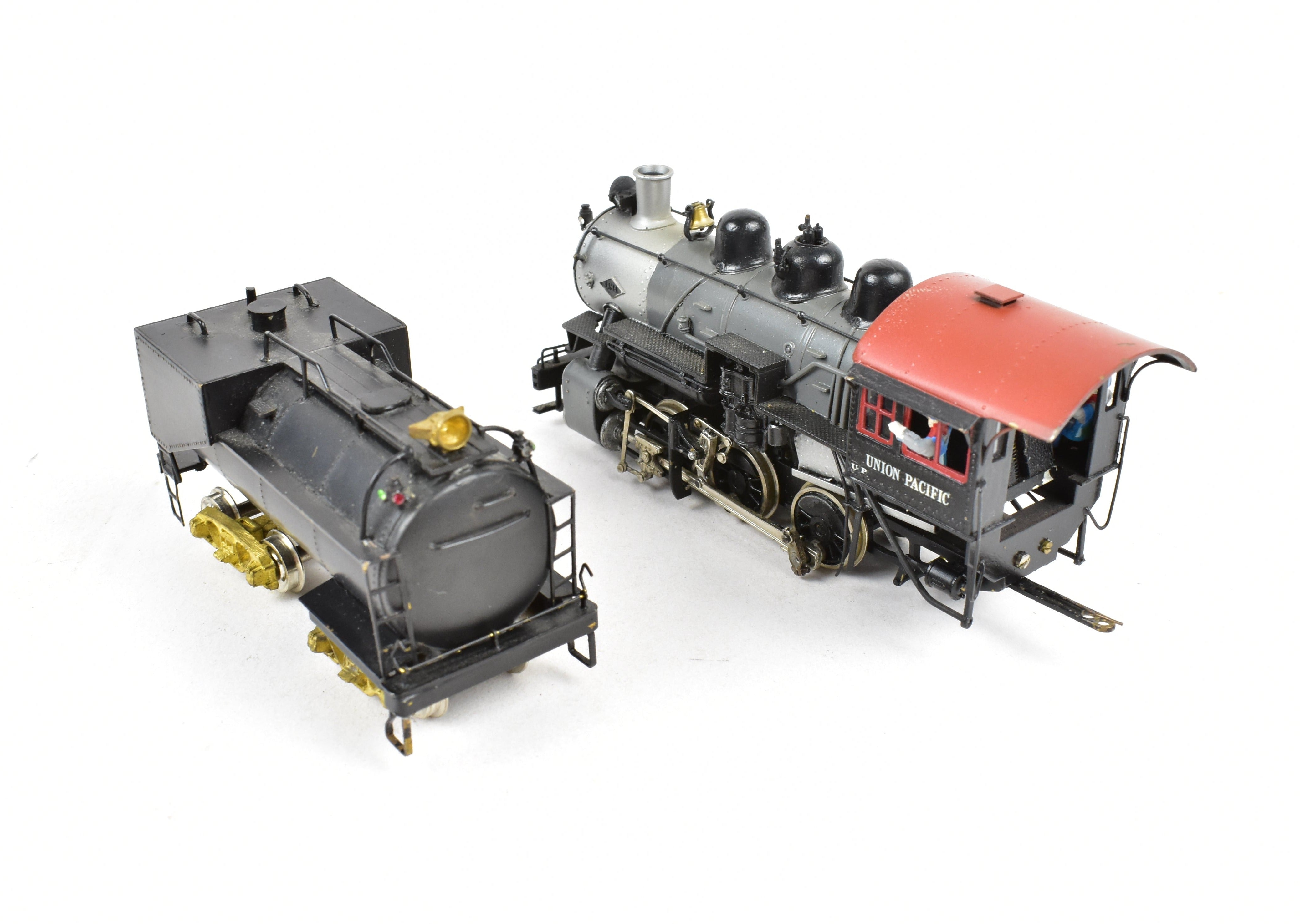HO Scale Brass PFM - United Union Pacific 0 - 6 - 0 Switcher Model with Custom Painted Engine and Incorrect Kemtron Short Vanderbilt Tender