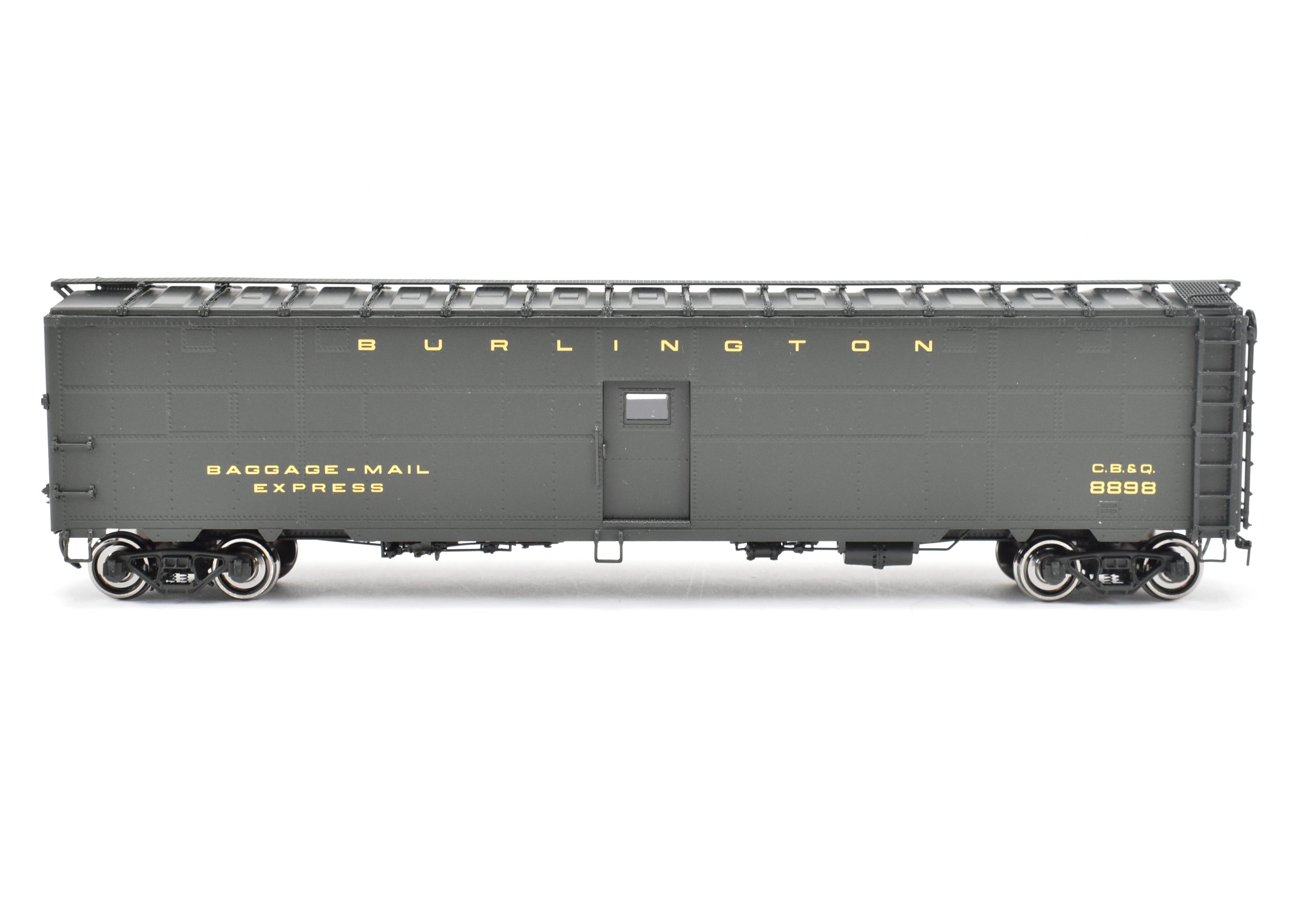 HO Brass Precision Scale Co. CB&Q Burlington Route BE-1 Express Car Factory Painted