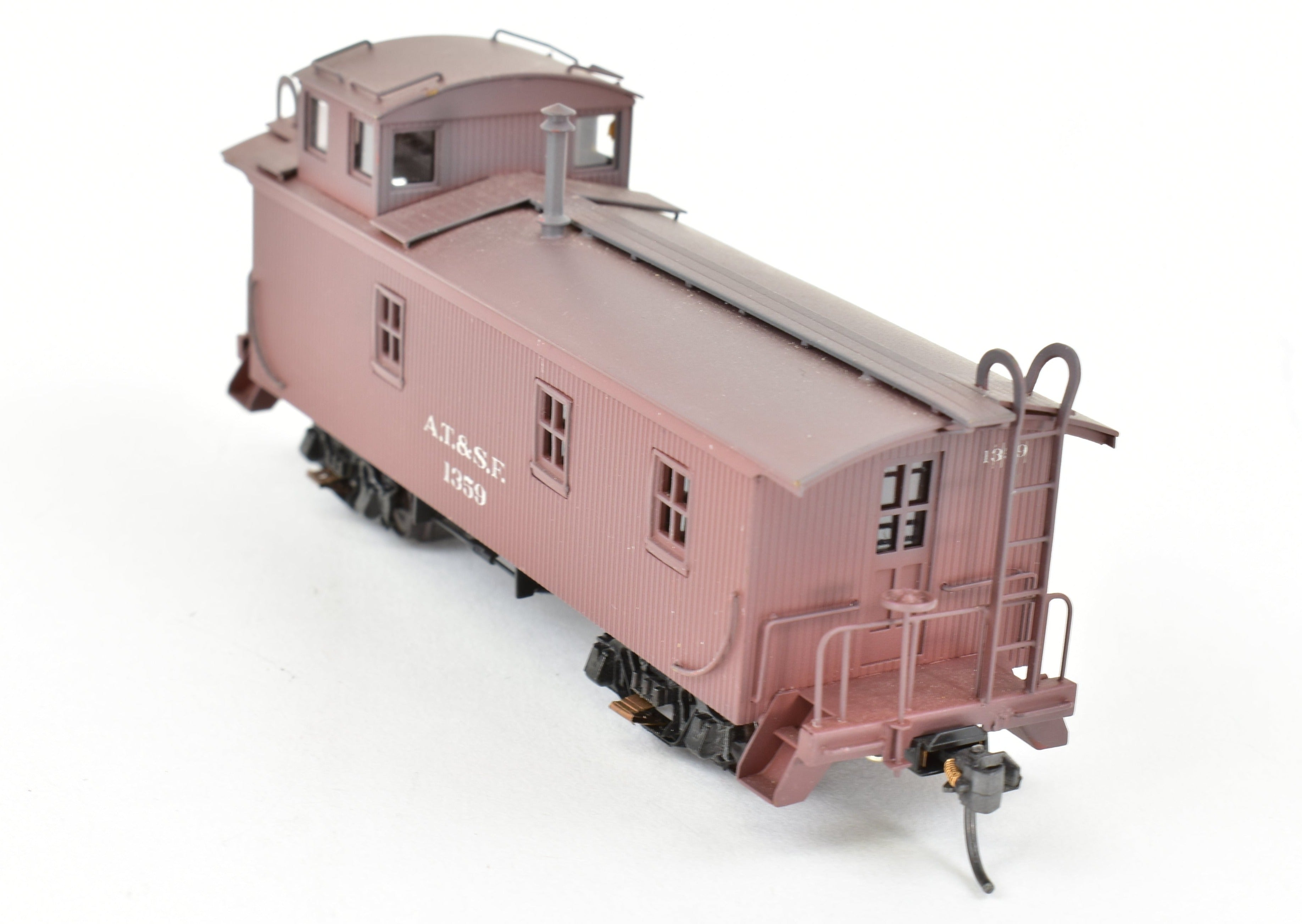 Custom Painted & Weathered HO Brass ATSF - Santa Fe Wood Caboose by Trains Inc.