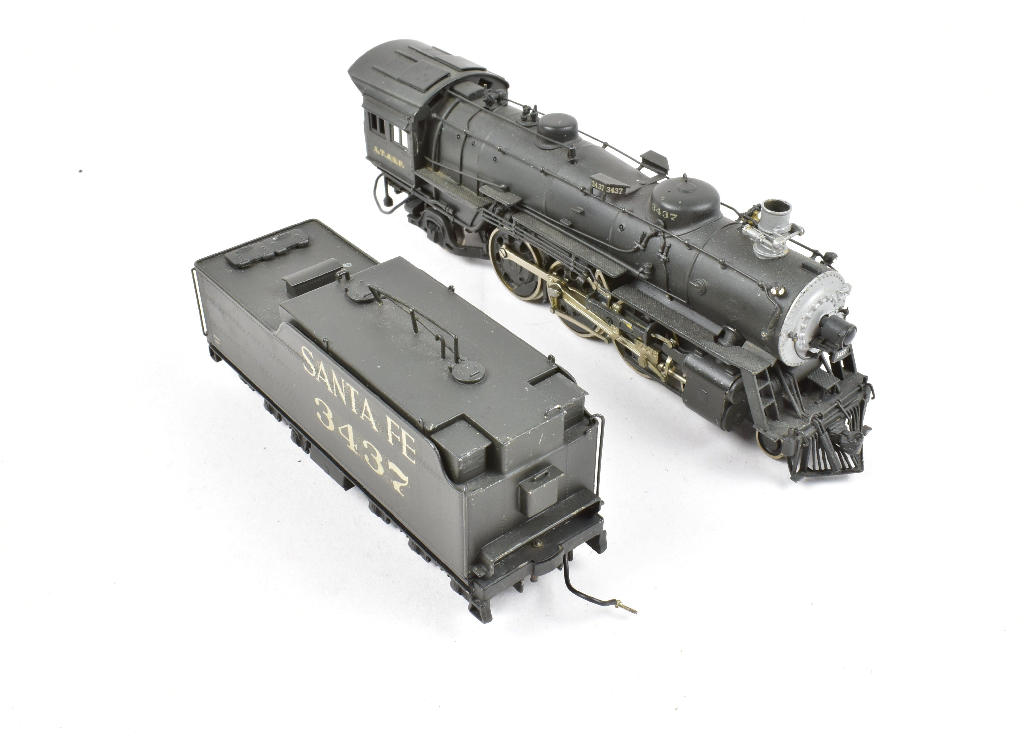HO Scale Brass Balboa ATSF Santa Fe 3400 Class 4-6-2 Pacific Locomotive CP #3437