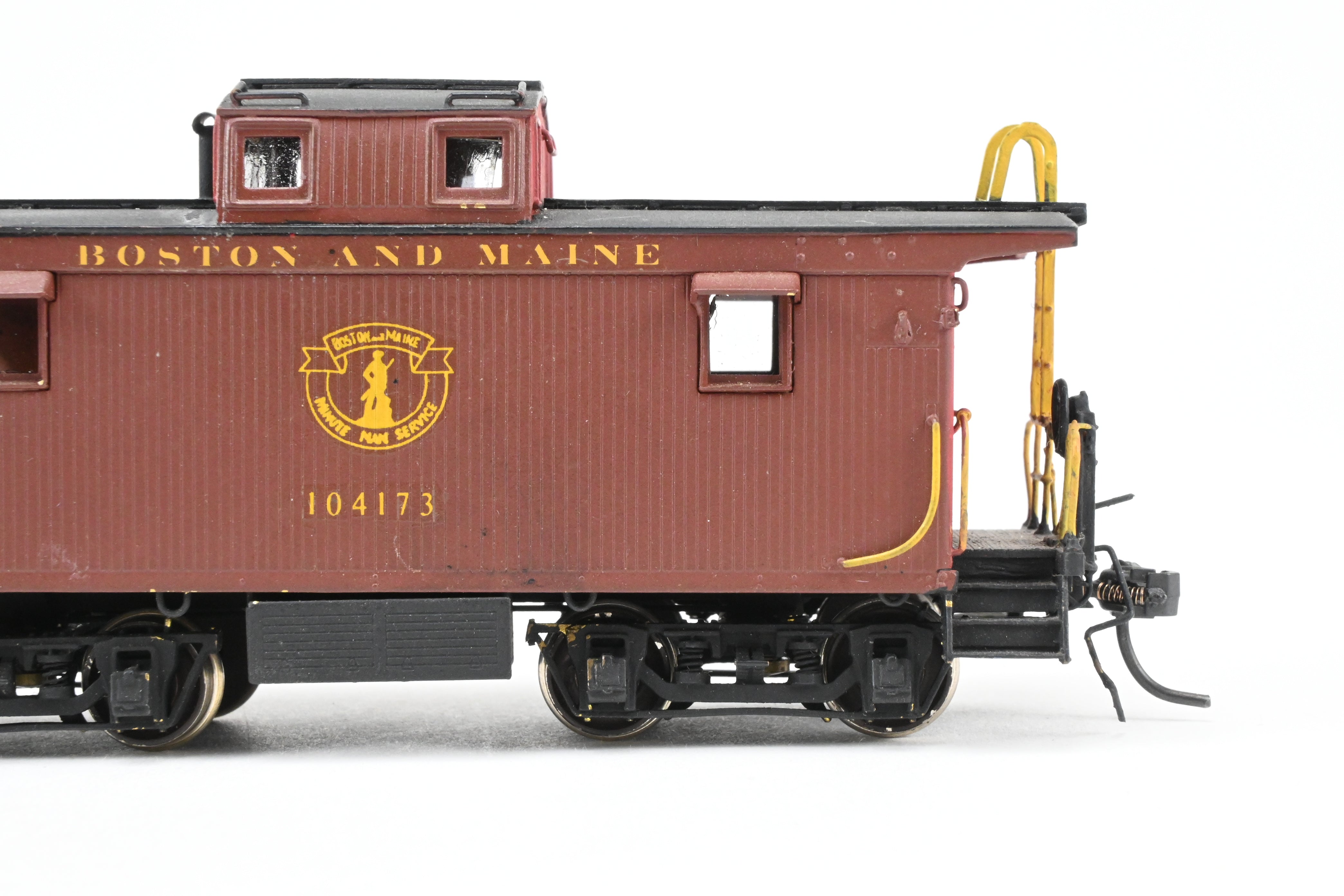 OMI Overland Models HO Brass B&M Wood Caboose w/ Slanted Cupola Custom Painted