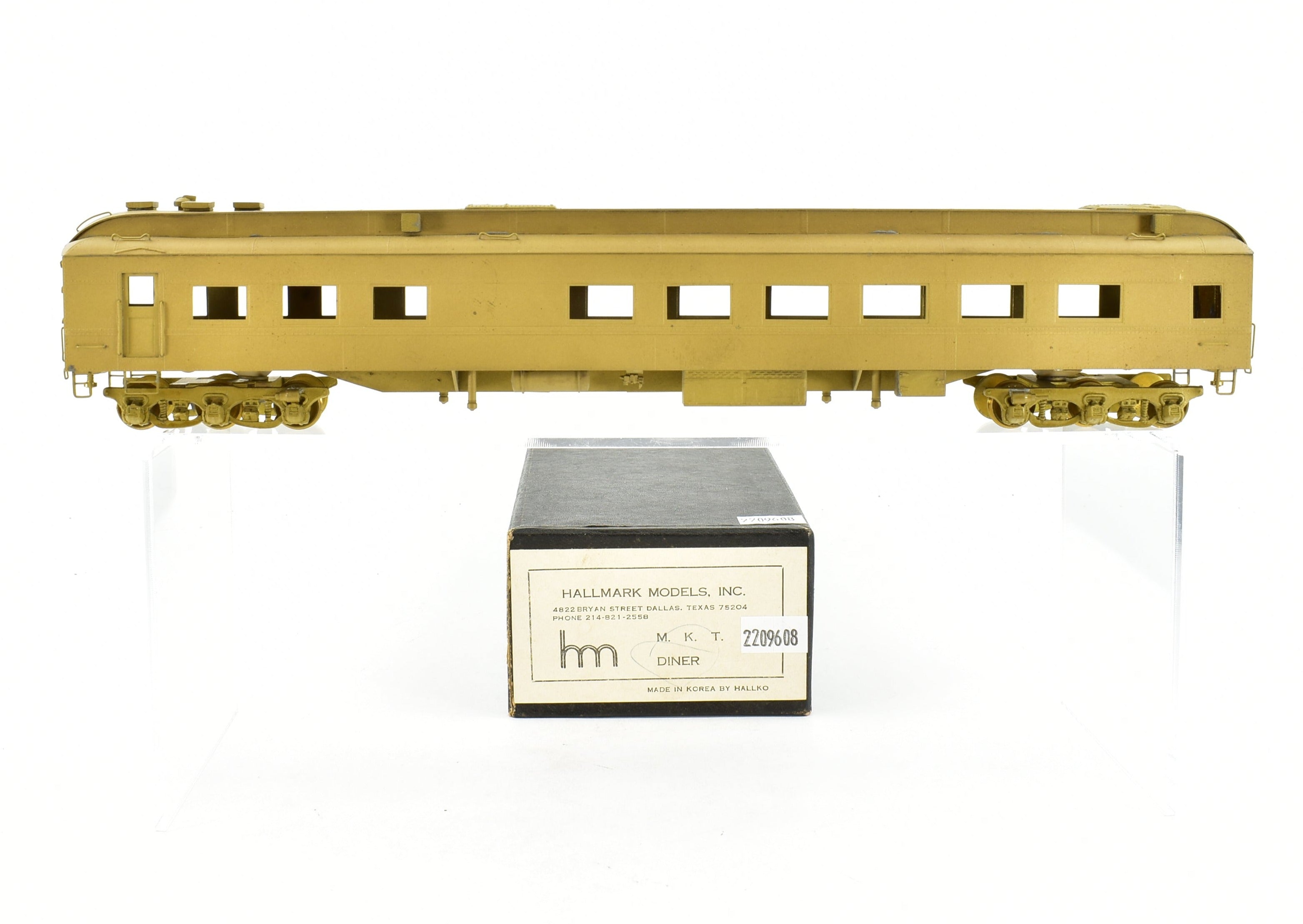 HO Scale Brass Hallmark Models MKT - Missouri Kansas Texas Katy Diner Model Train Car