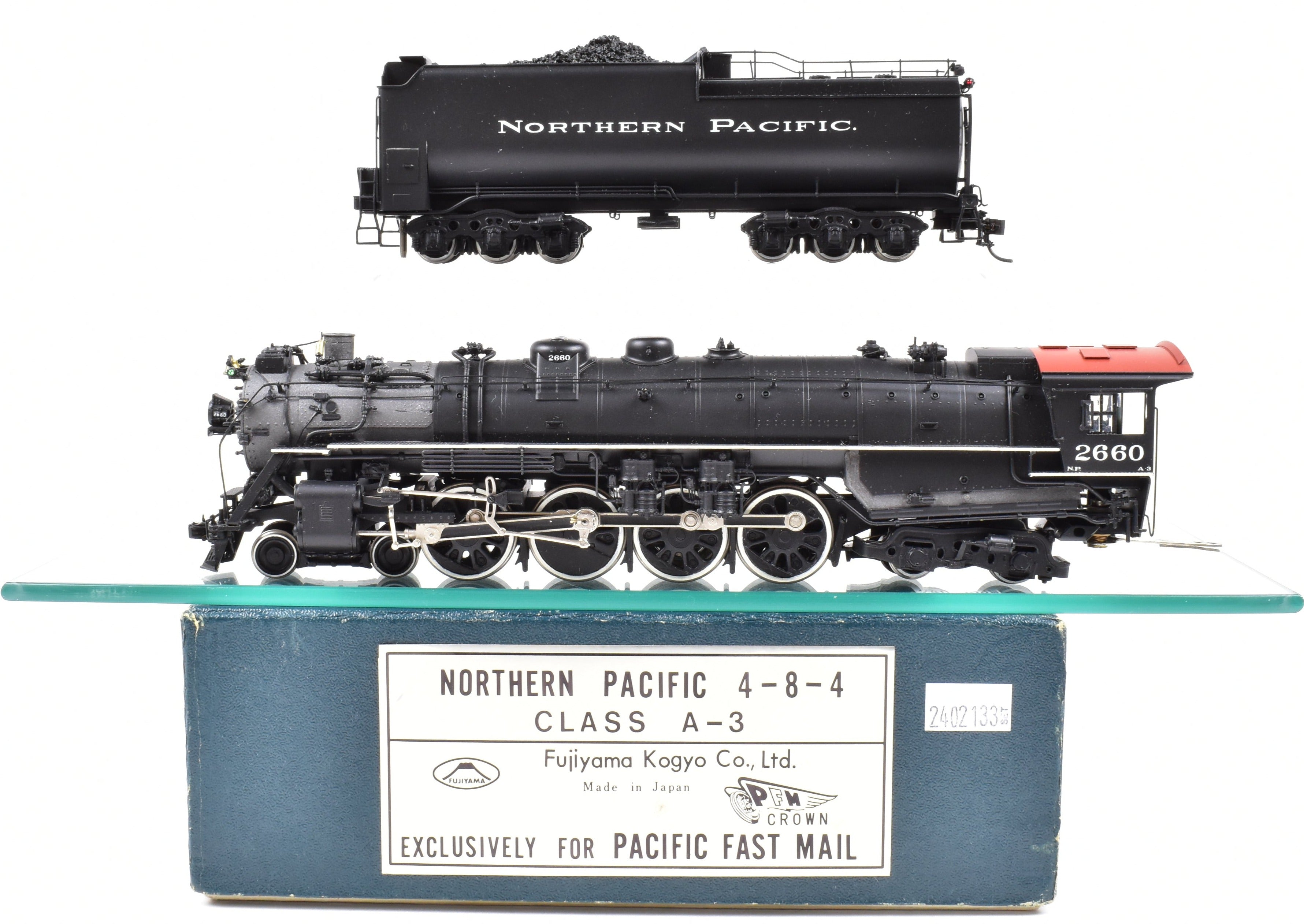 HO Scale Brass PFM - Fujiyama Northern Pacific 4-8-4 Class A-3 Pro-Painted Crown No. 2660