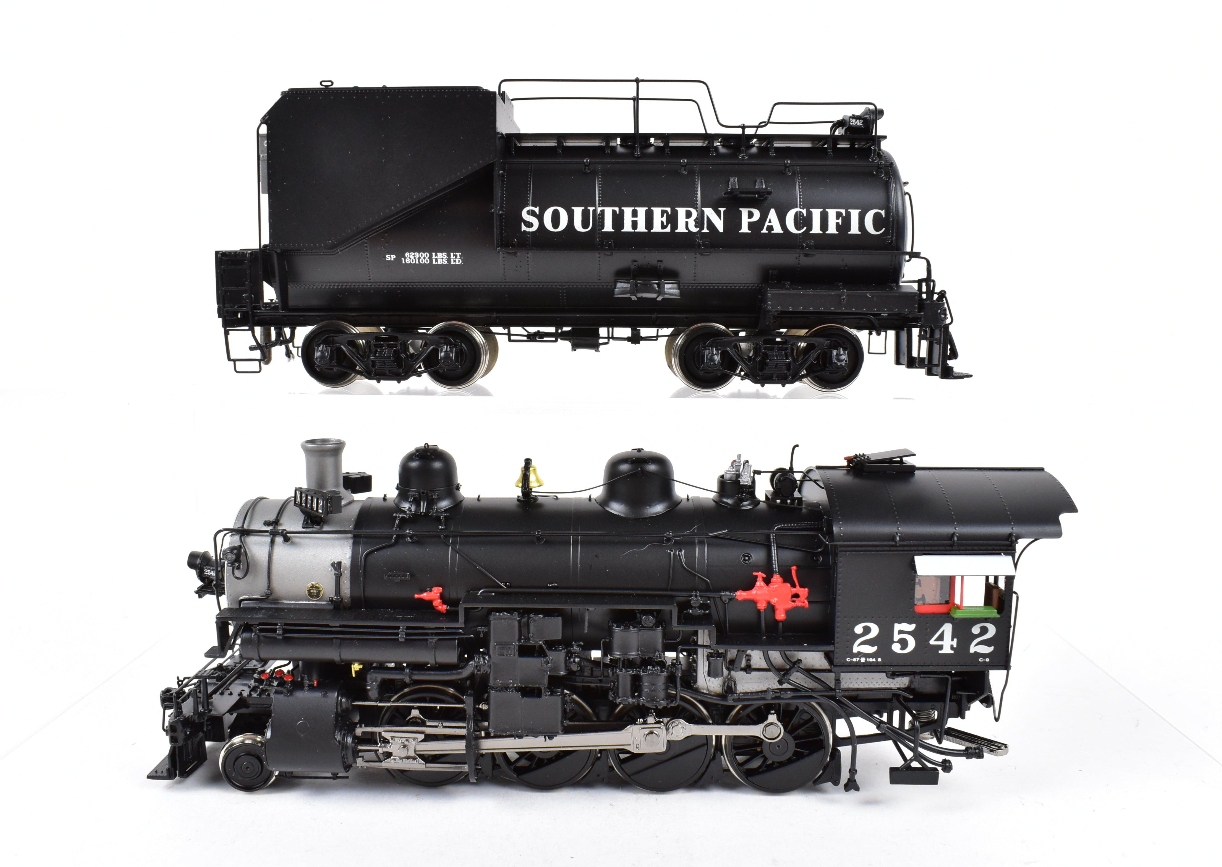 HO Scale Brass Steam Locomotive - Challenger Imports SP - Southern Pacific Class C - 9 2 - 8 - 0 Front Pilot Engine #2542