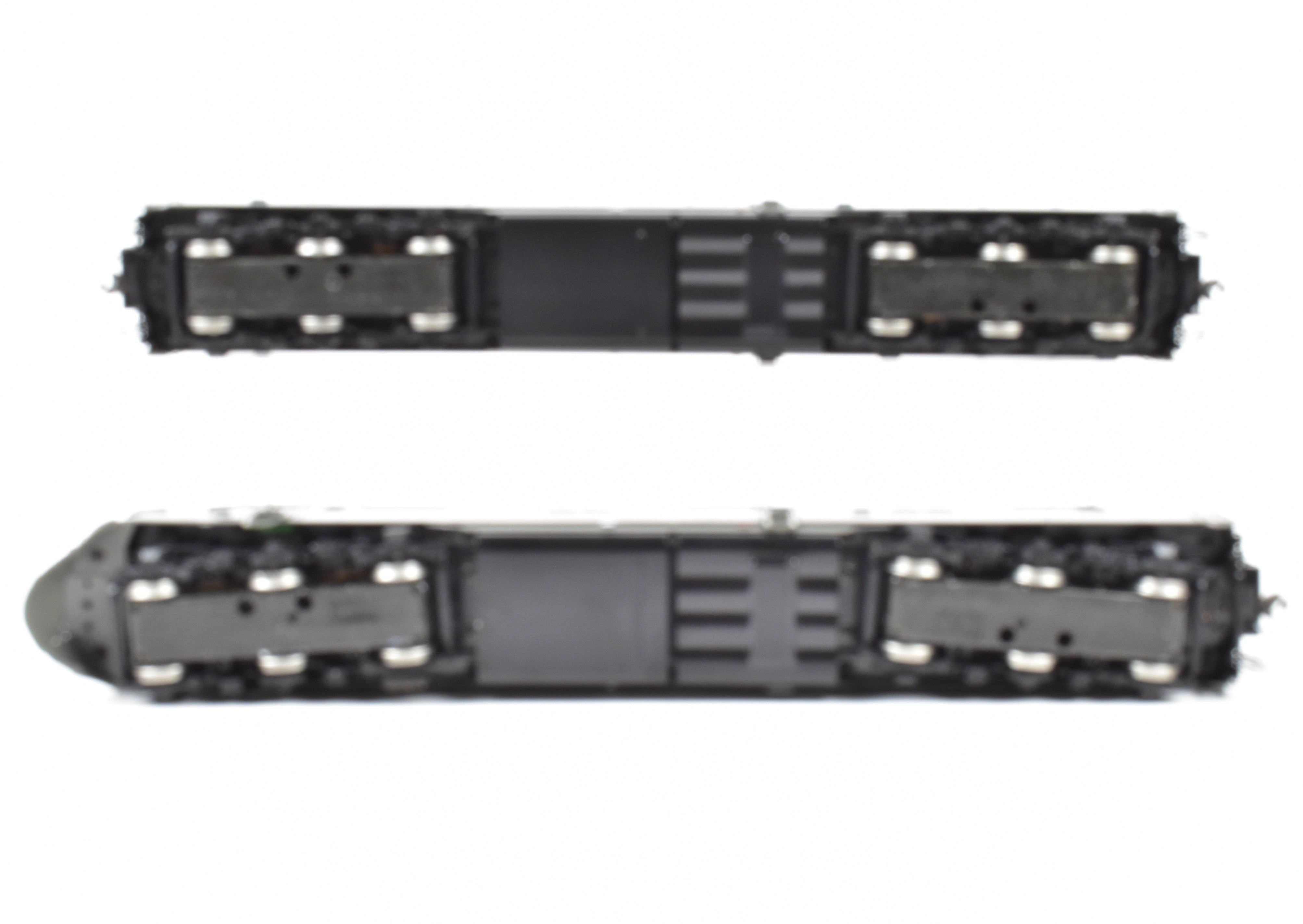 HO Scale Brass Model Train Set - New York Central EMD E7A/E7B Set FP Nos. 4005/4101 with Reverse Lightning Stripe by Challenger Imports NYC