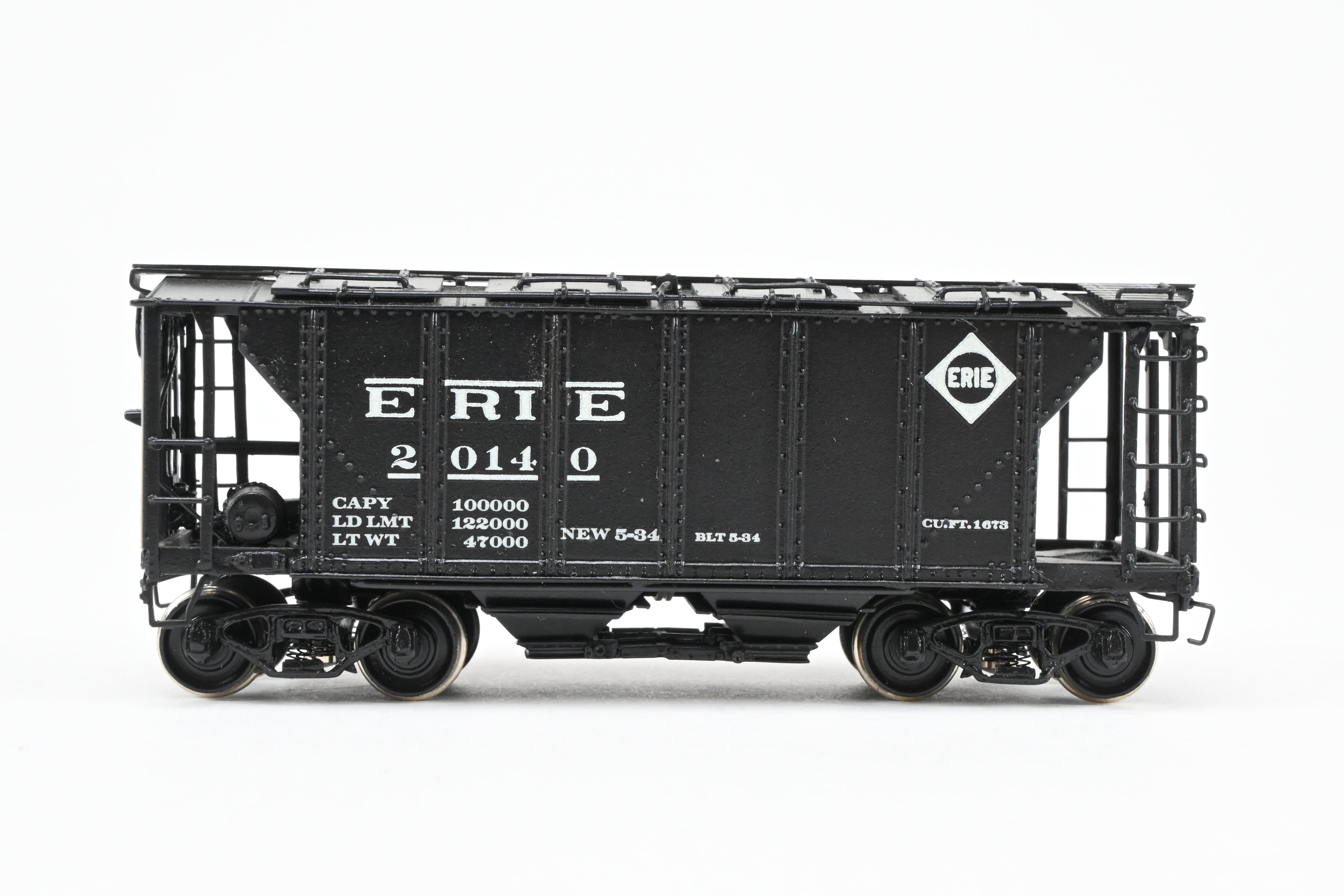 HO Brass PSC Erie Railroad 50-Ton Custom-Painted Cement Covered Hopper Model