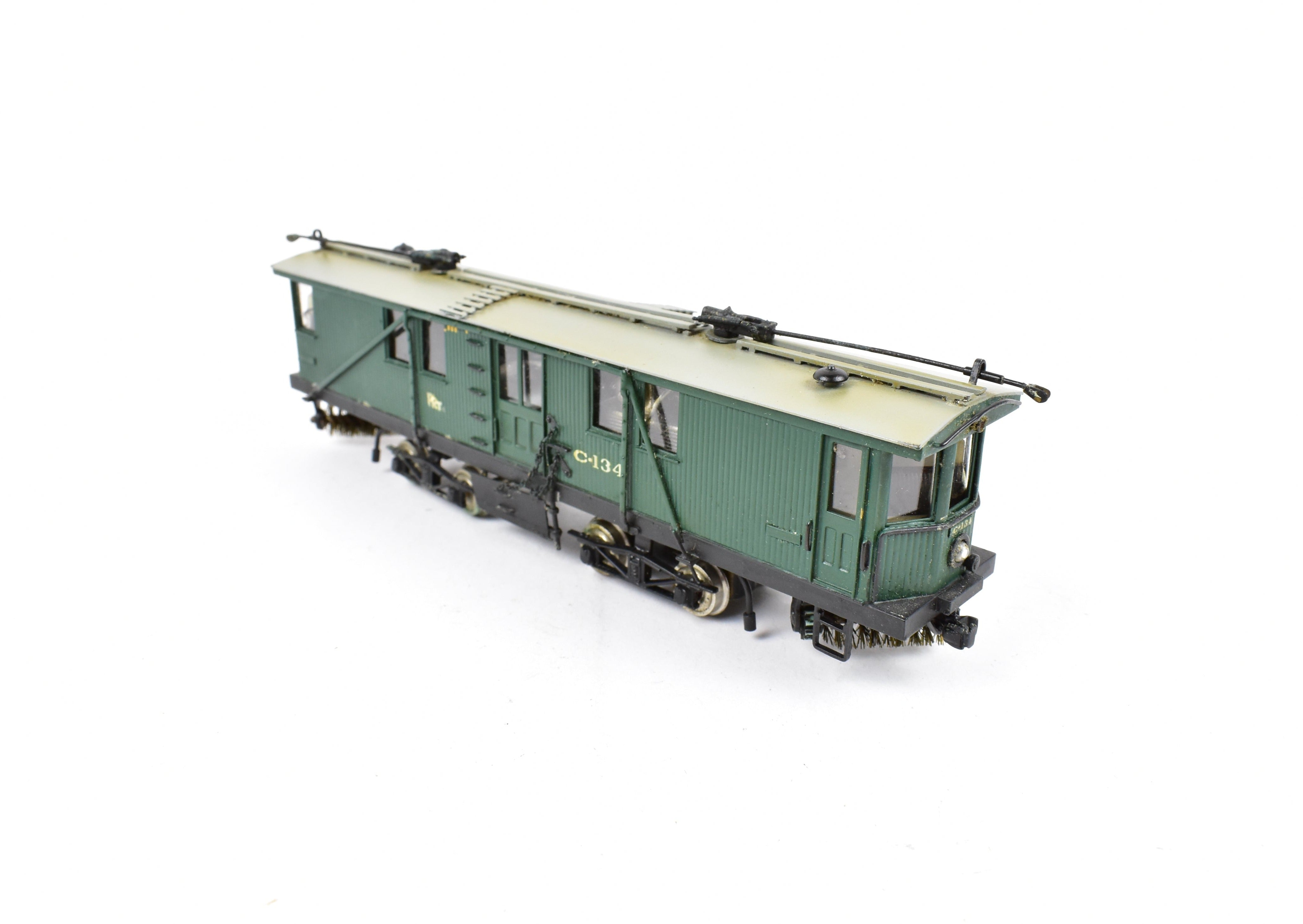HO Scale Brass Philadelphia Rapid Transit Double Truck Street Sweeper Model C-134 by Huntington Model Works, Repackaged