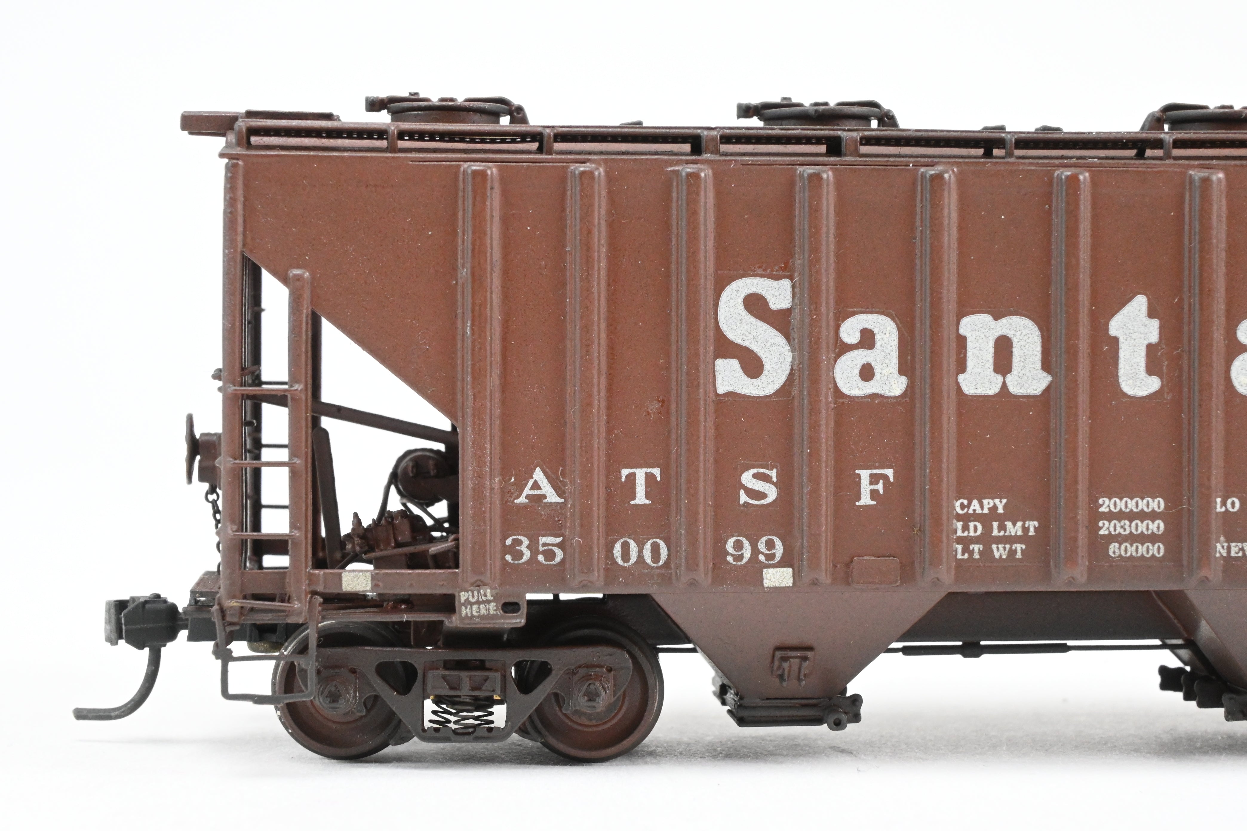 HO Brass OMI ATSF - Santa Fe 2-Bay Covered Hopper Model #350099