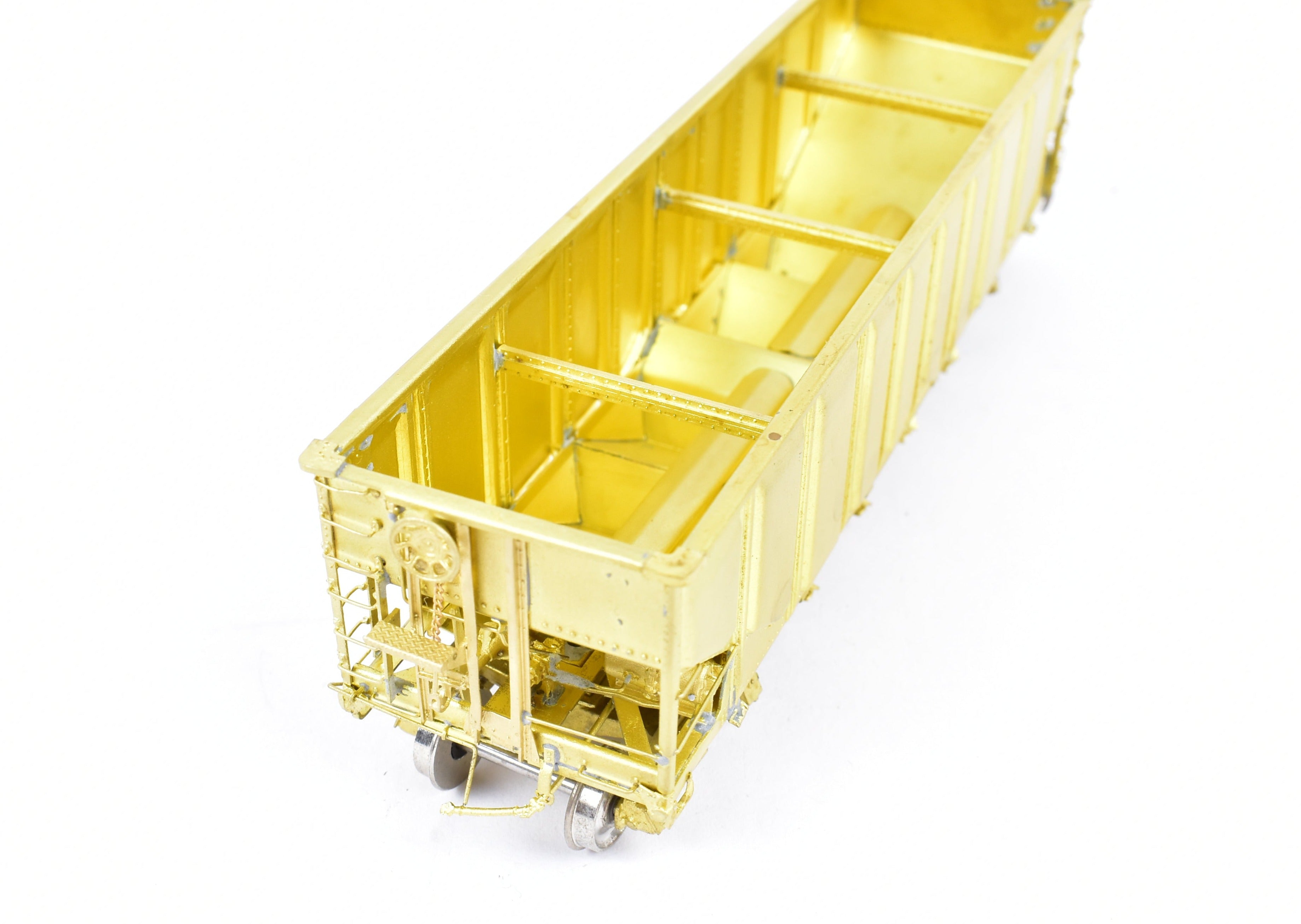 HO Scale Brass Quad Hopper Model by Overland Models, Inc. - Chicago & North Western C&NW #60001 - 60999 Winnona Rebuild with Pressed Sides for Model Train Enthusiasts