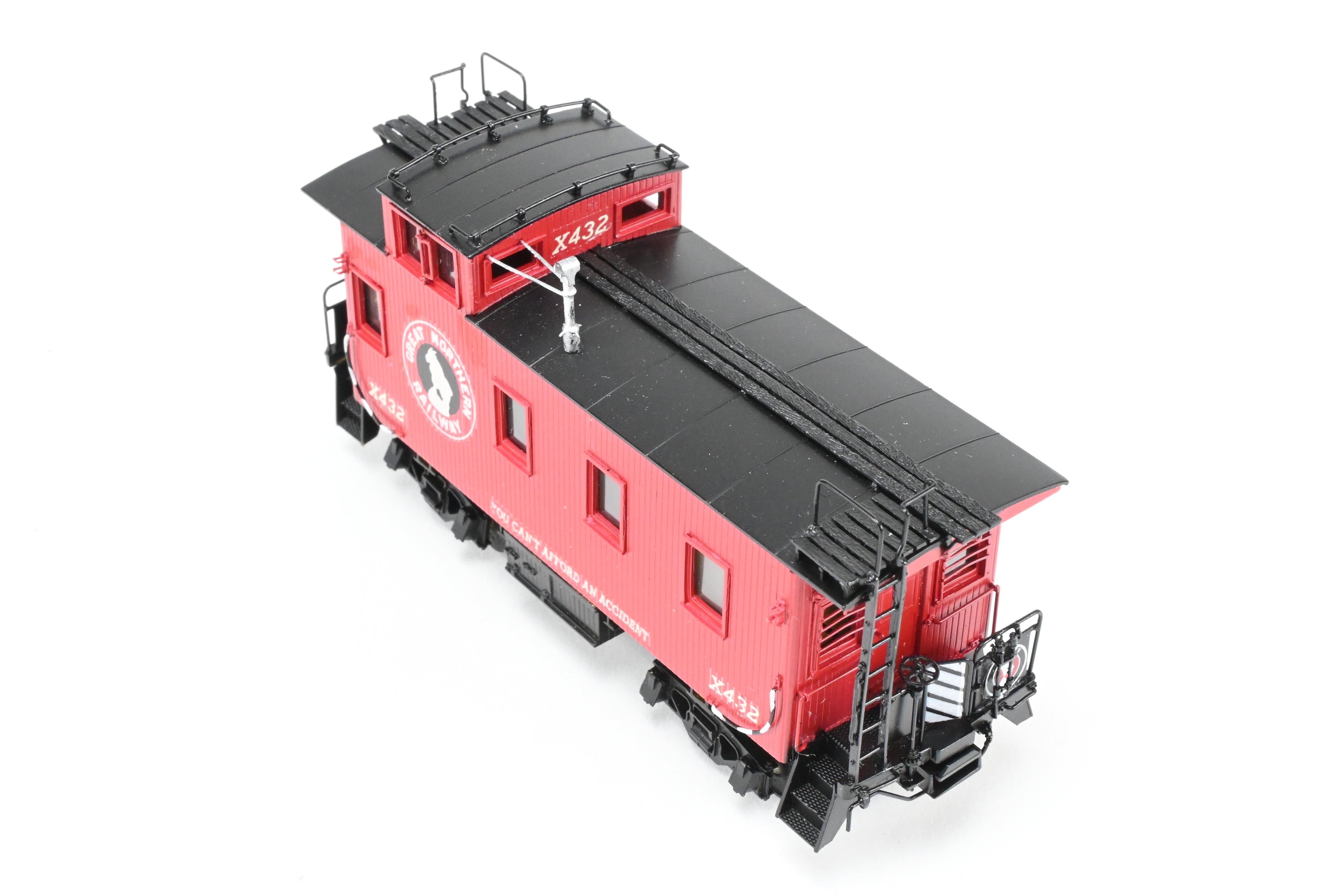 HO Scale Brass Model of Great Northern Wood Caboose X337/X432 with Standard Window - Collector's Edition FP #X432 from Beaver Creek Model Co.