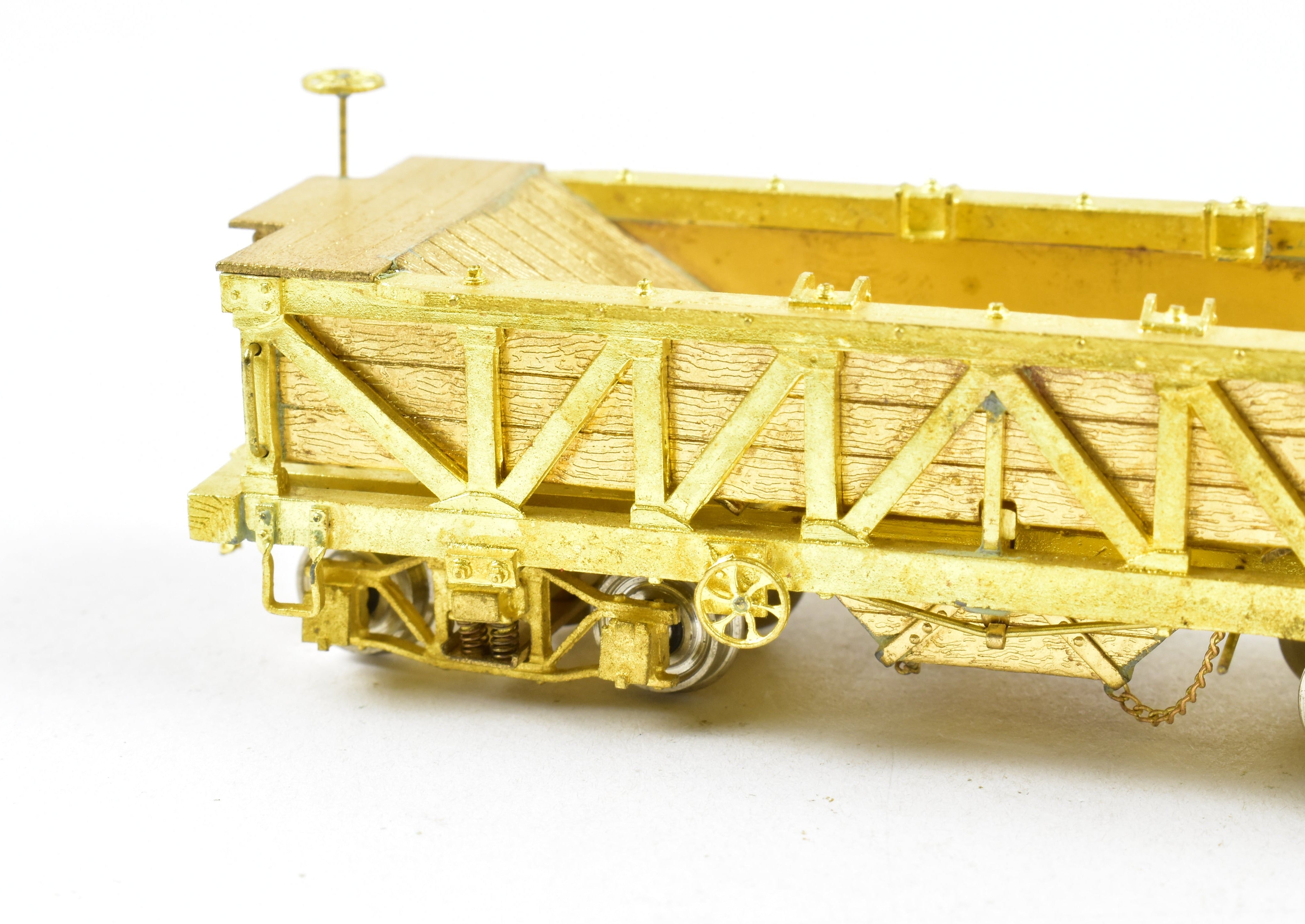 HOn3 Scale Brass Rock Car by OMI - Overland Models, Inc. Featuring Sprung Trucks for Various Roads