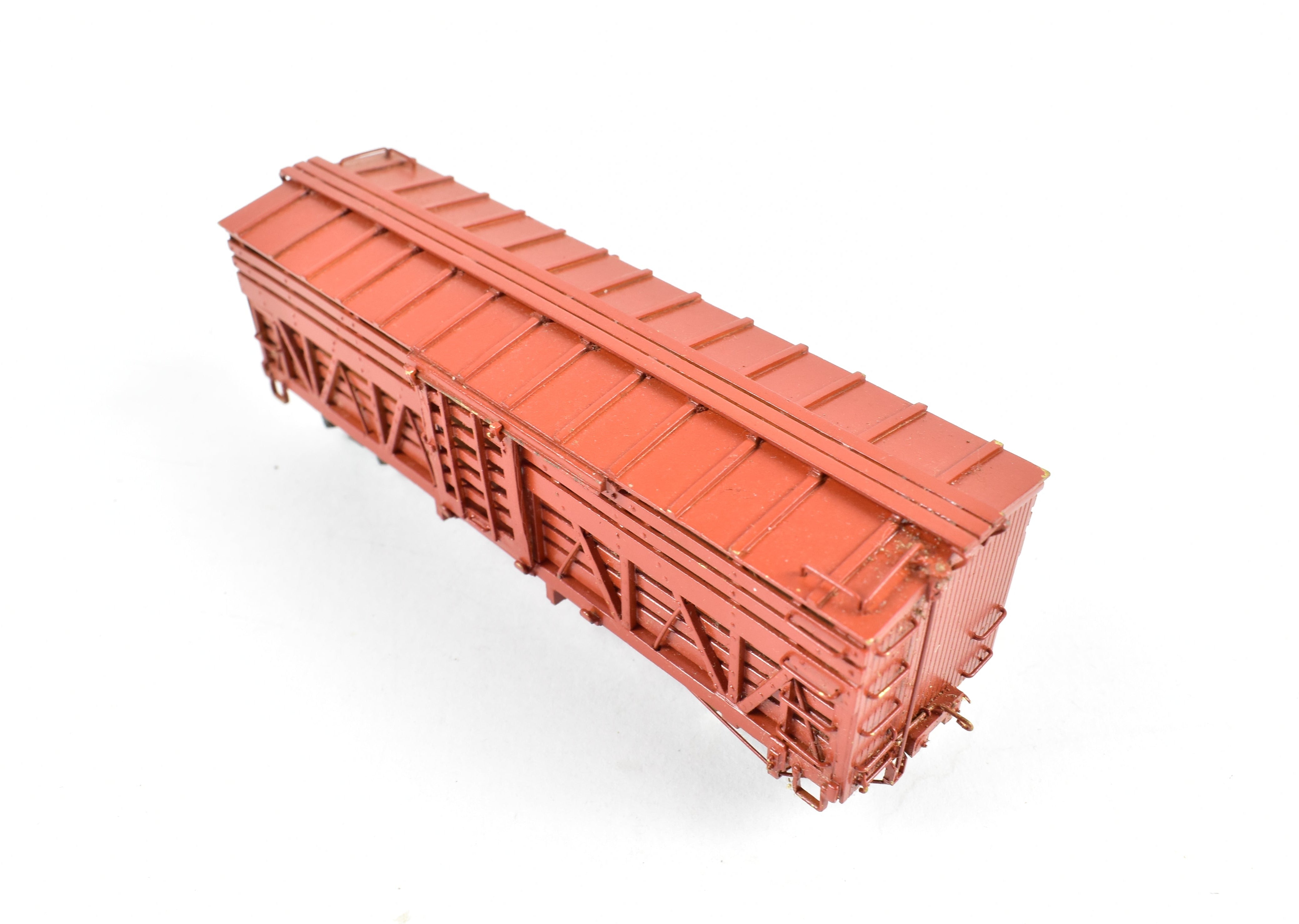 HOn3 Scale Brass Precision Model 30' Stock Car by Precision Scale Co. for Colorado and Southern (C&S) or Rio Grande Southern (RGS) Railroads, Sold As-Is